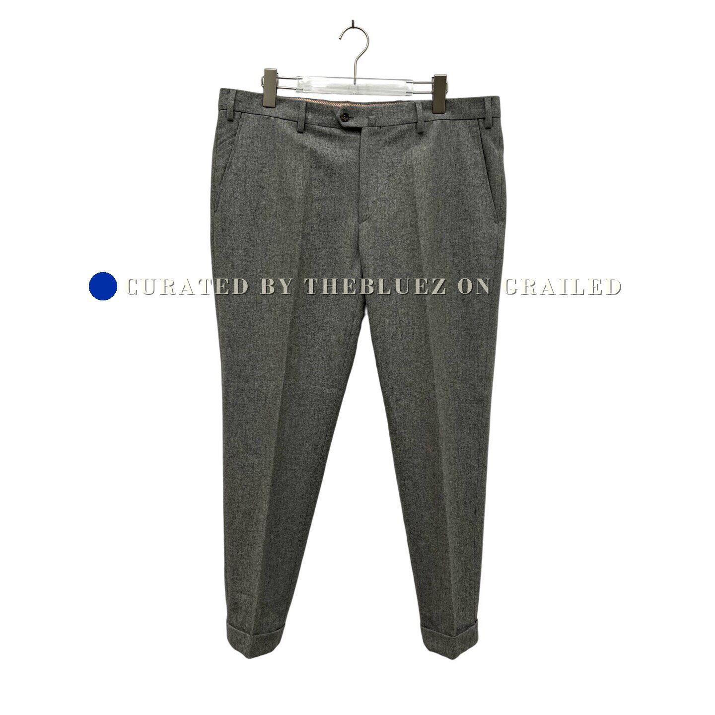 Loro Piana Loro Piana Gray Wool Straight Trousers Size US 35 - 1 Thumbnail