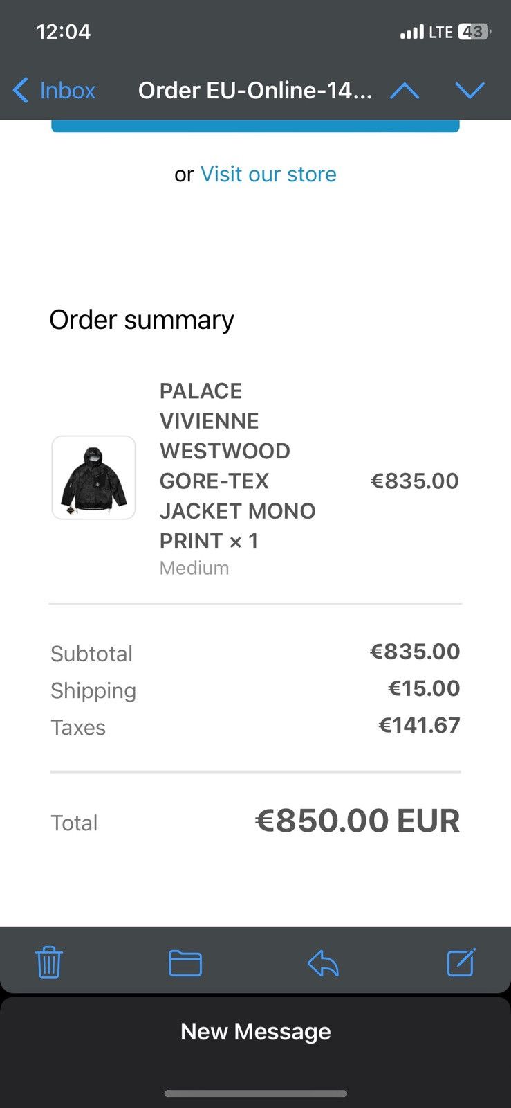 Palace × Vintage × Vivienne Westwood Palace x Vivienne Westwood GORE-TEX Shell Jacket Size US M / EU 48-50 / 2 - 5 Thumbnail