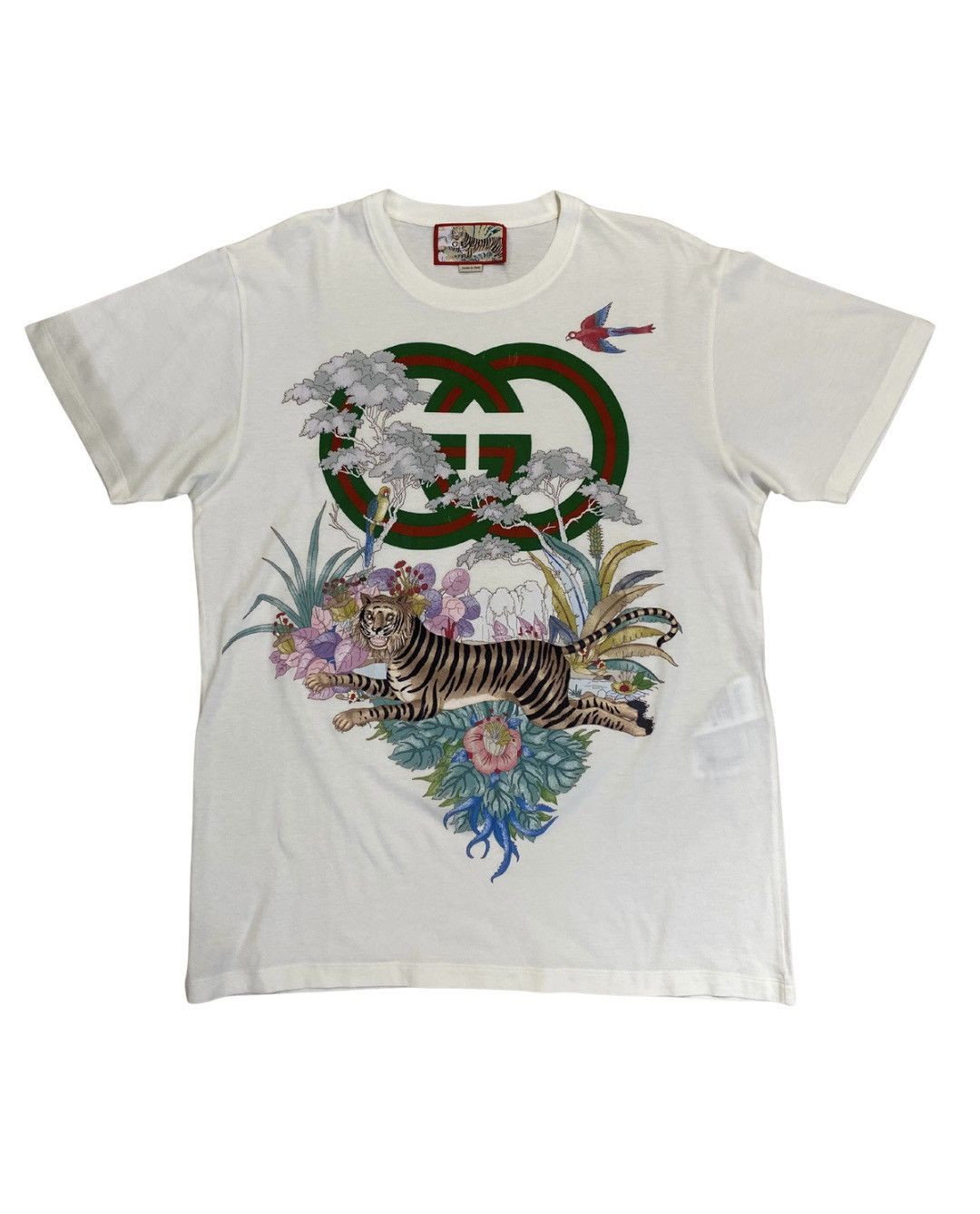 Gucci Gucci Tiger Interlocking G Tee Size M Size US M / EU 48-50 / 2 - 1 Thumbnail