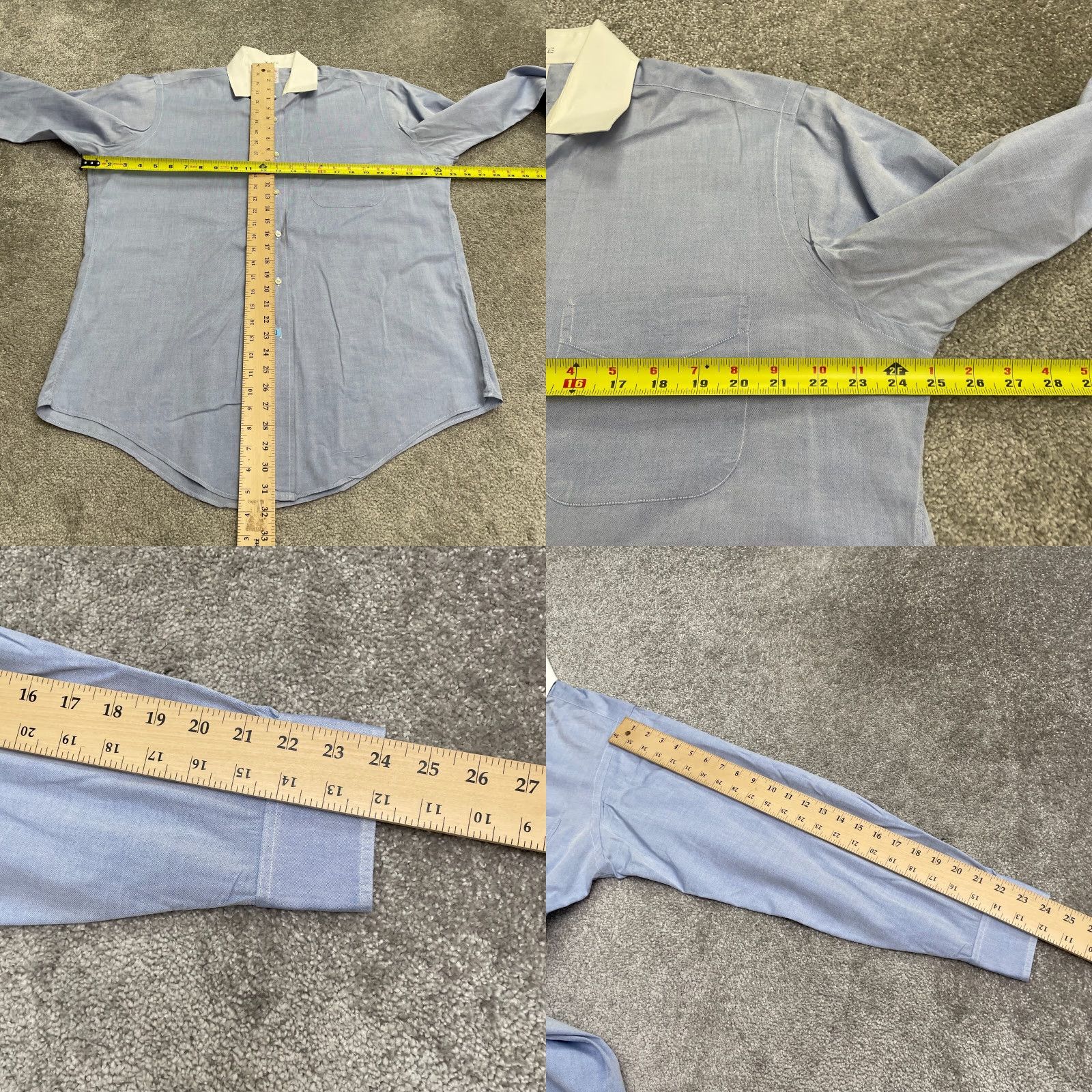 Brooks Brothers Brooks Brothers Dress Shirt Mens 15.5 Blue Long Sleeve Cotton Business Work Shirt Size 42R - 8 Thumbnail