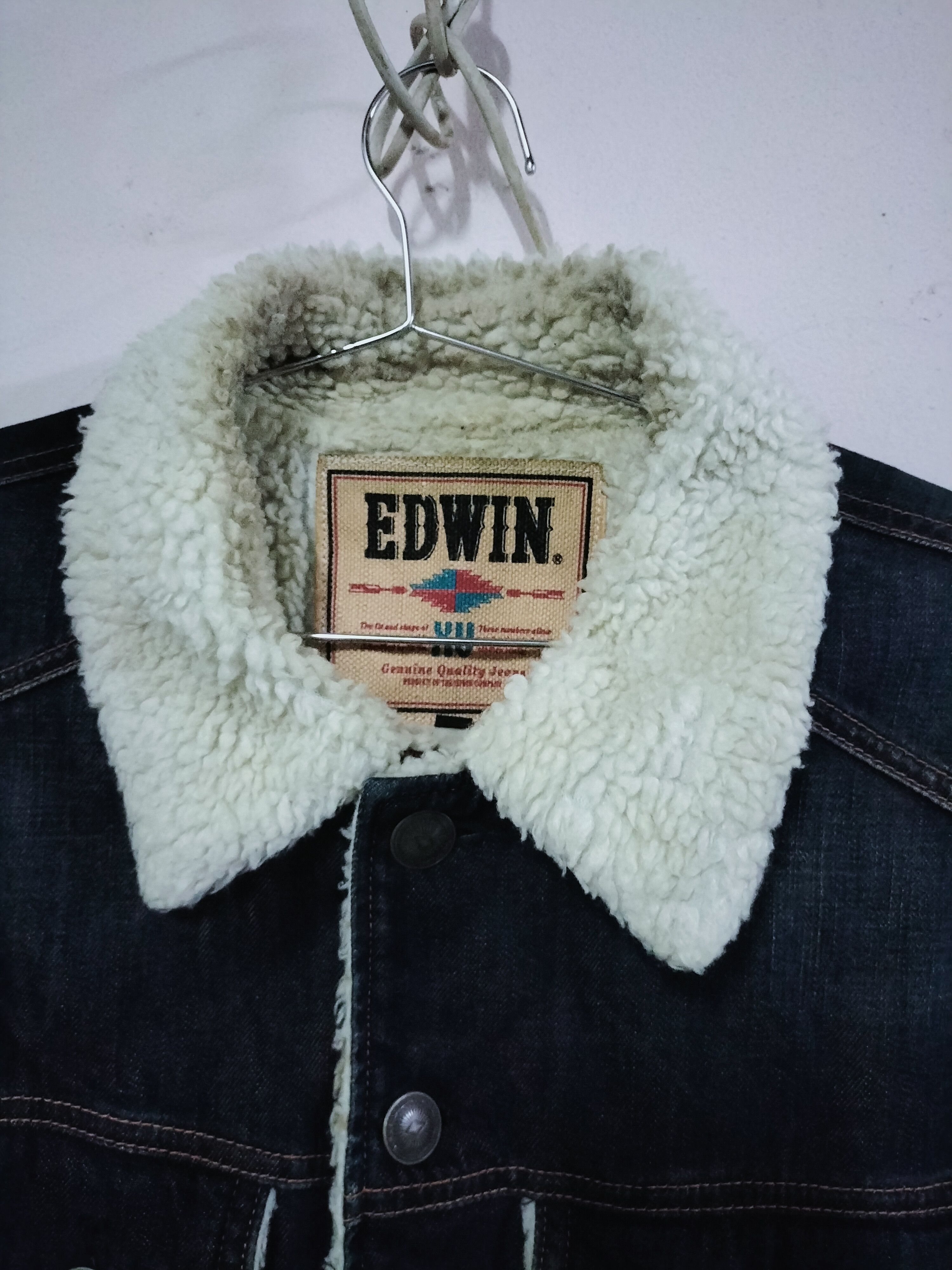 Edwin Vintage Edwin Sherpa Autumn Denim Jacket Cowboy Size US L / EU 52-54 / 3 - 7 Thumbnail