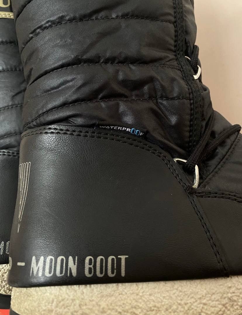 Moon Boot Moon Boot Original Snow Winter Warm Boots Black High Nylon Size US 8 / IT 38 - 8 Thumbnail