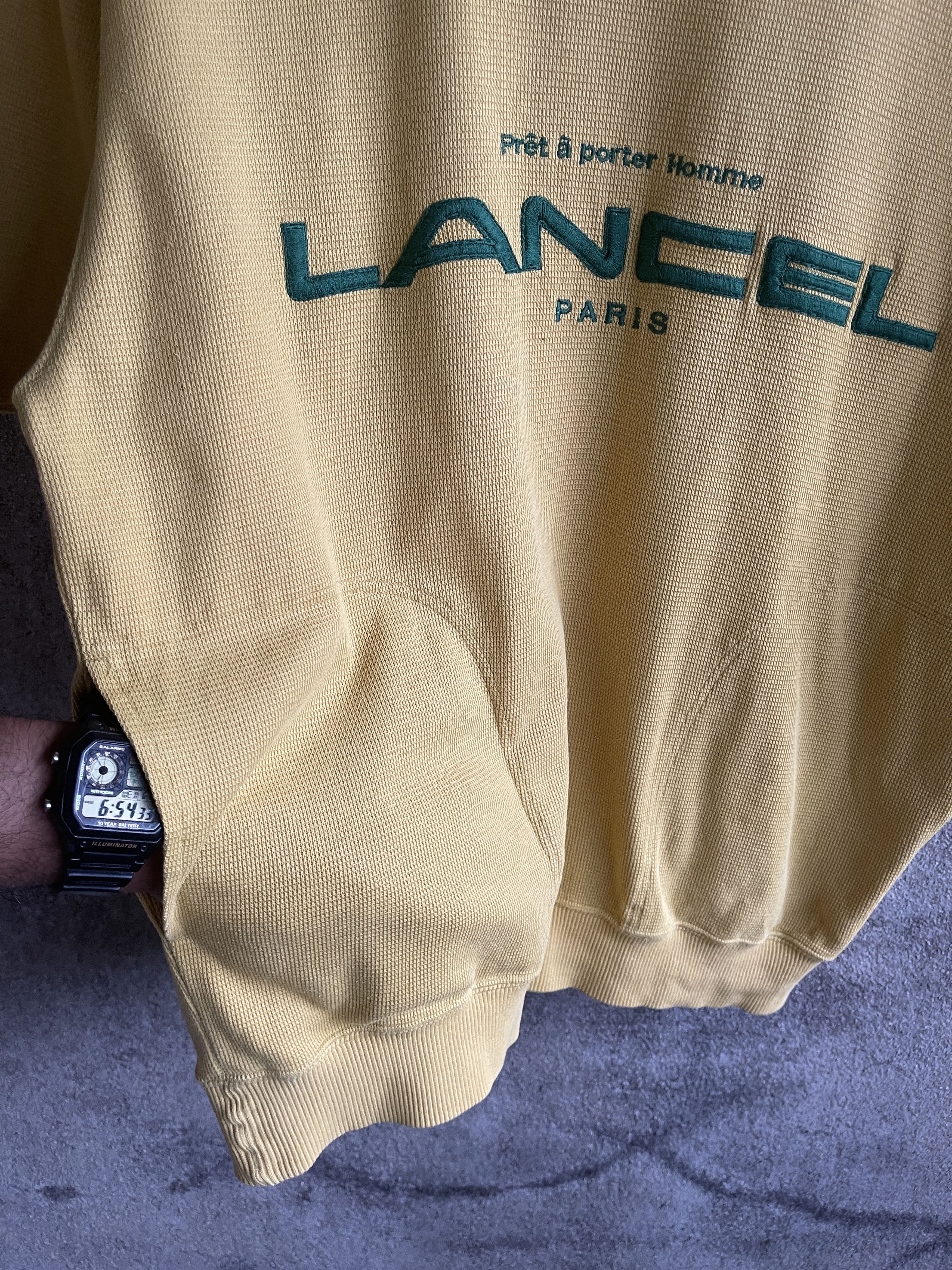 Lancel × Vintage Vintage’90s🔥LANCEL PARIS🔥Spell Out Embroidery Sweatshirt Size US M / EU 48-50 / 2 - 6 Thumbnail