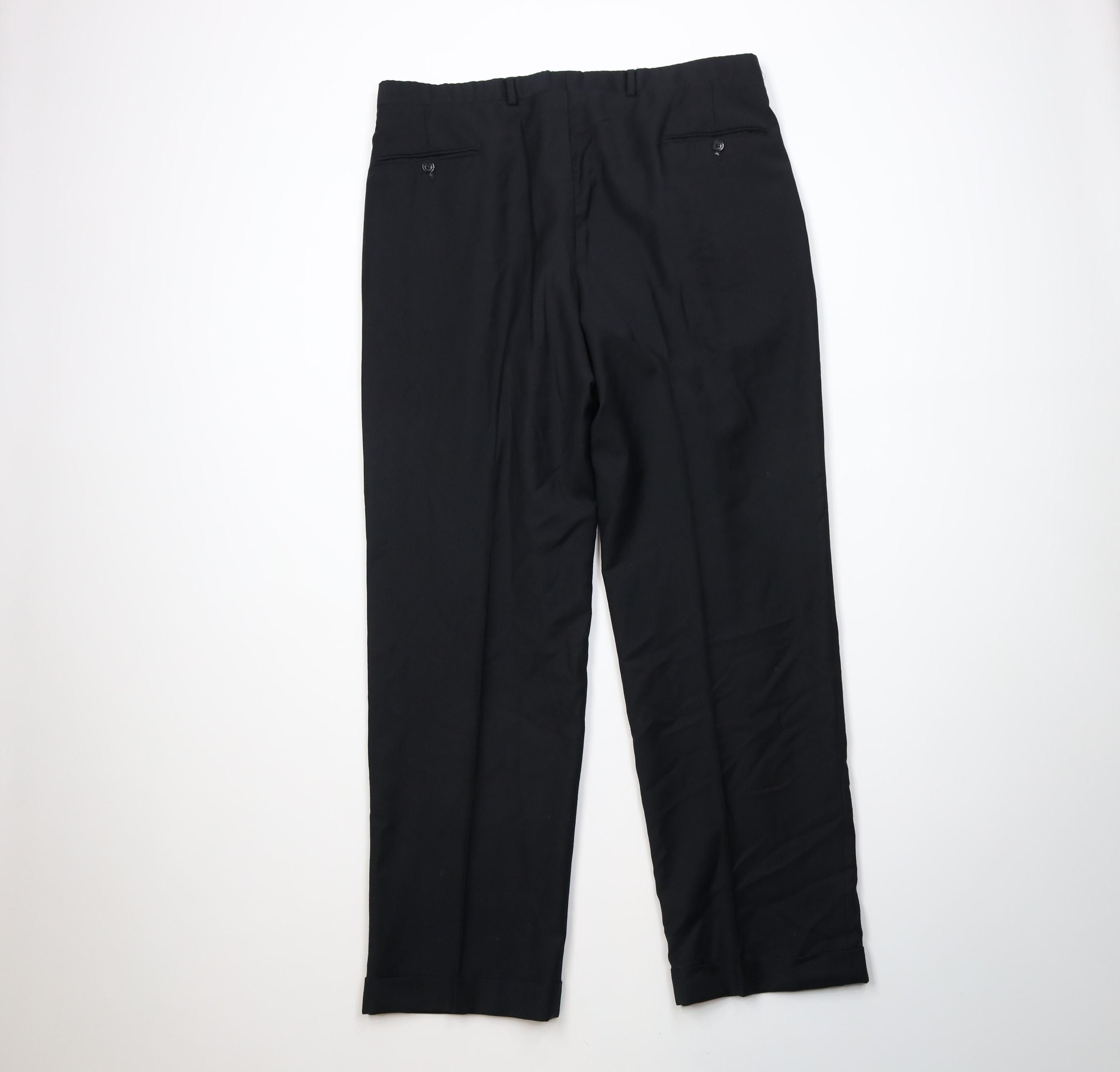 Vintage Vintage 90s Streetwear Wool Knit Wide Leg Chino Pants Black Size US 38 / EU 54 - 12 Thumbnail