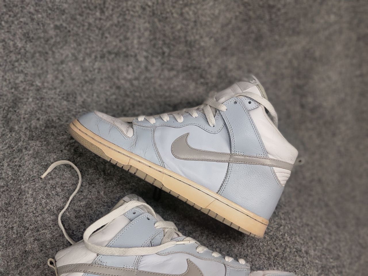 Nike Vintage 2005 Nike Dunk High Blue Gray Leather Sneakers Size US 8 / IT 38 - 4 Thumbnail