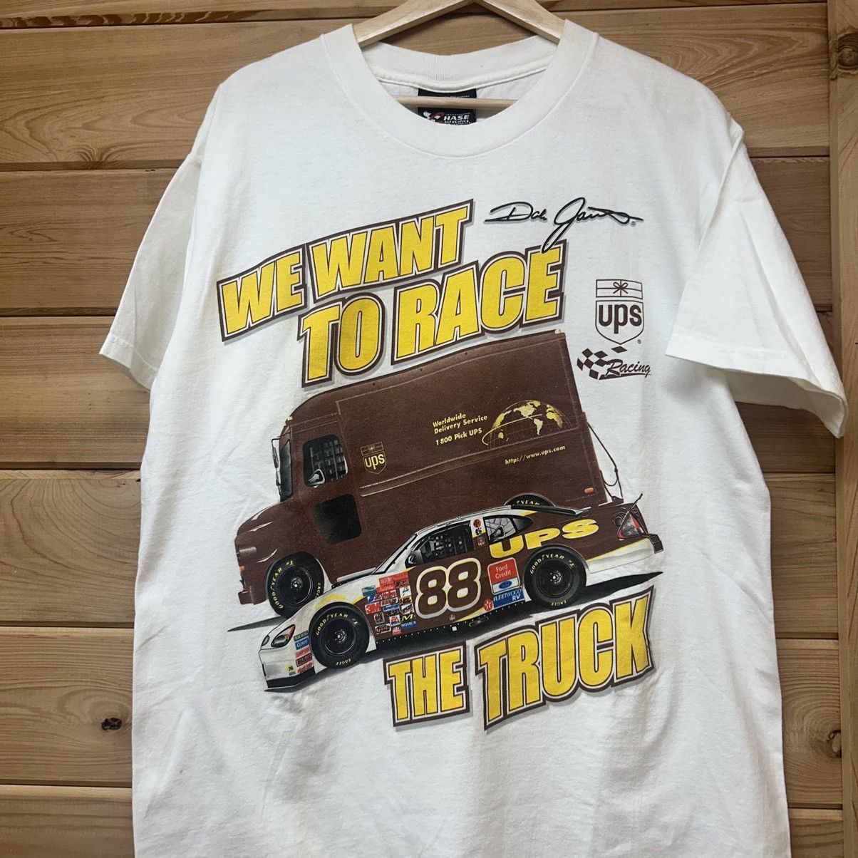 NASCAR Vintage NASCAR Chase Authentics Dale Jarrett UPS T Shirt Size US M / EU 48-50 / 2 - 2 Thumbnail