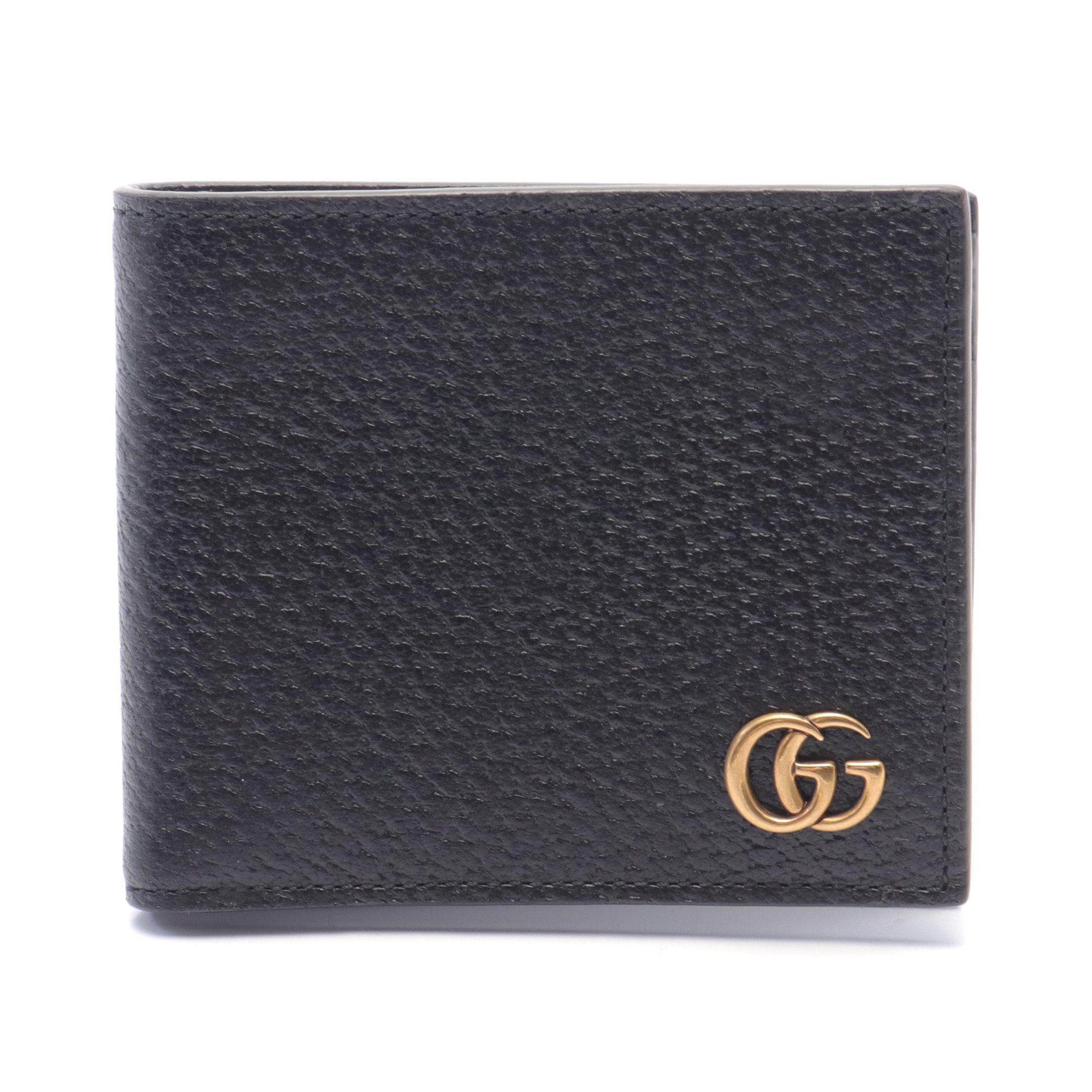 Gucci Gucci Gg Marmont Bi-Fold Wallet Leather Black Size ONE SIZE - 1 Thumbnail
