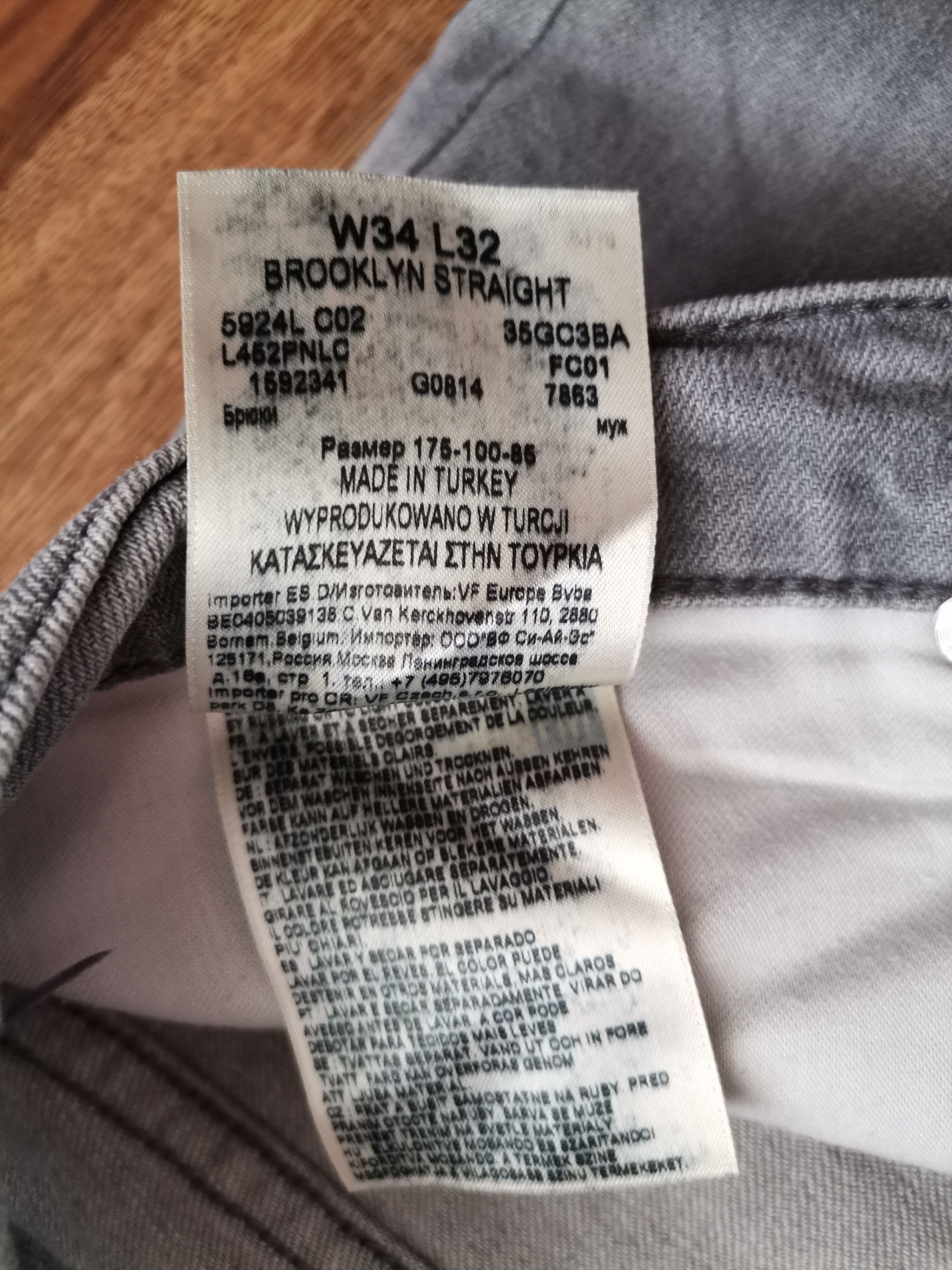 Lee Lee Brooklyn Straight Jeans Size US 34 / EU 50 - 3 Thumbnail