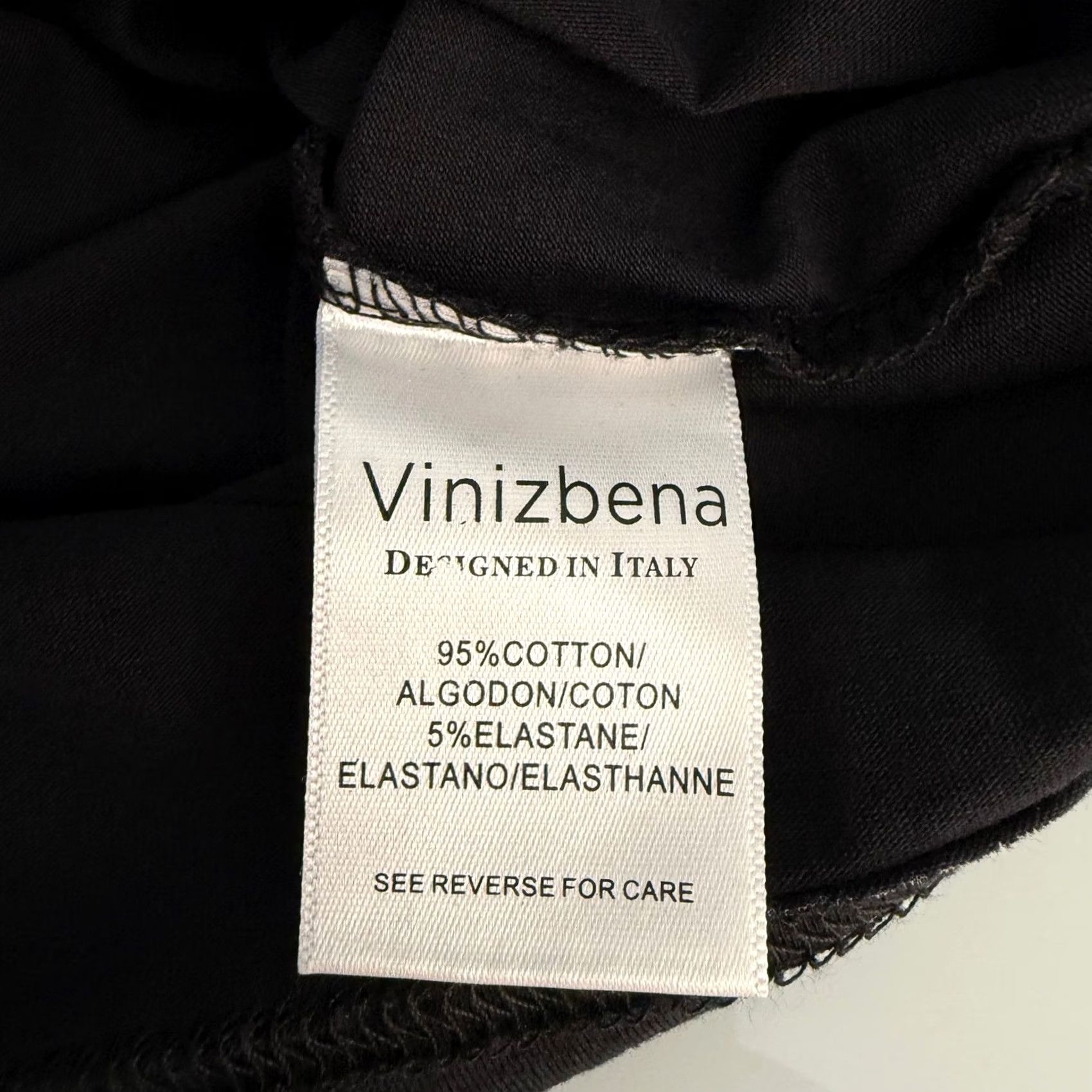 Vintage Vinizbena Paris Rhinestone Flutter Sleeve M Black Artsy Mixed Media Tee T Shirt Size M / US 6-8 / IT 42-44 - 7 Thumbnail