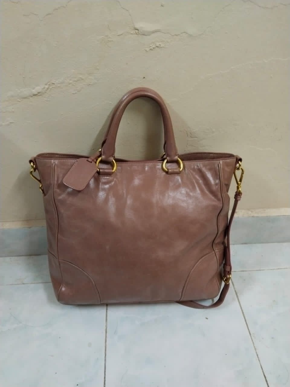Prada Authentic Prada Vitello Shine Shoulder Bag Size ONE SIZE - 8 Thumbnail