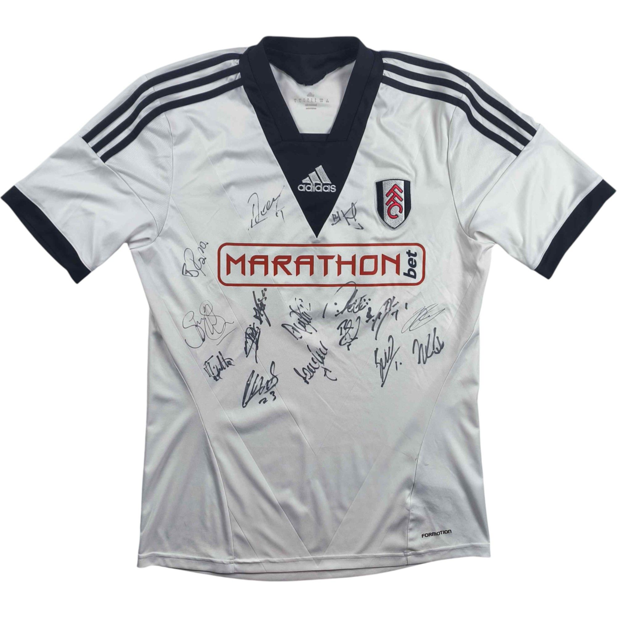 Adidas TEAM SIGNED Fulham 2013-14 Adidas home football jersey sz L Size US L / EU 52-54 / 3 - 1 Thumbnail