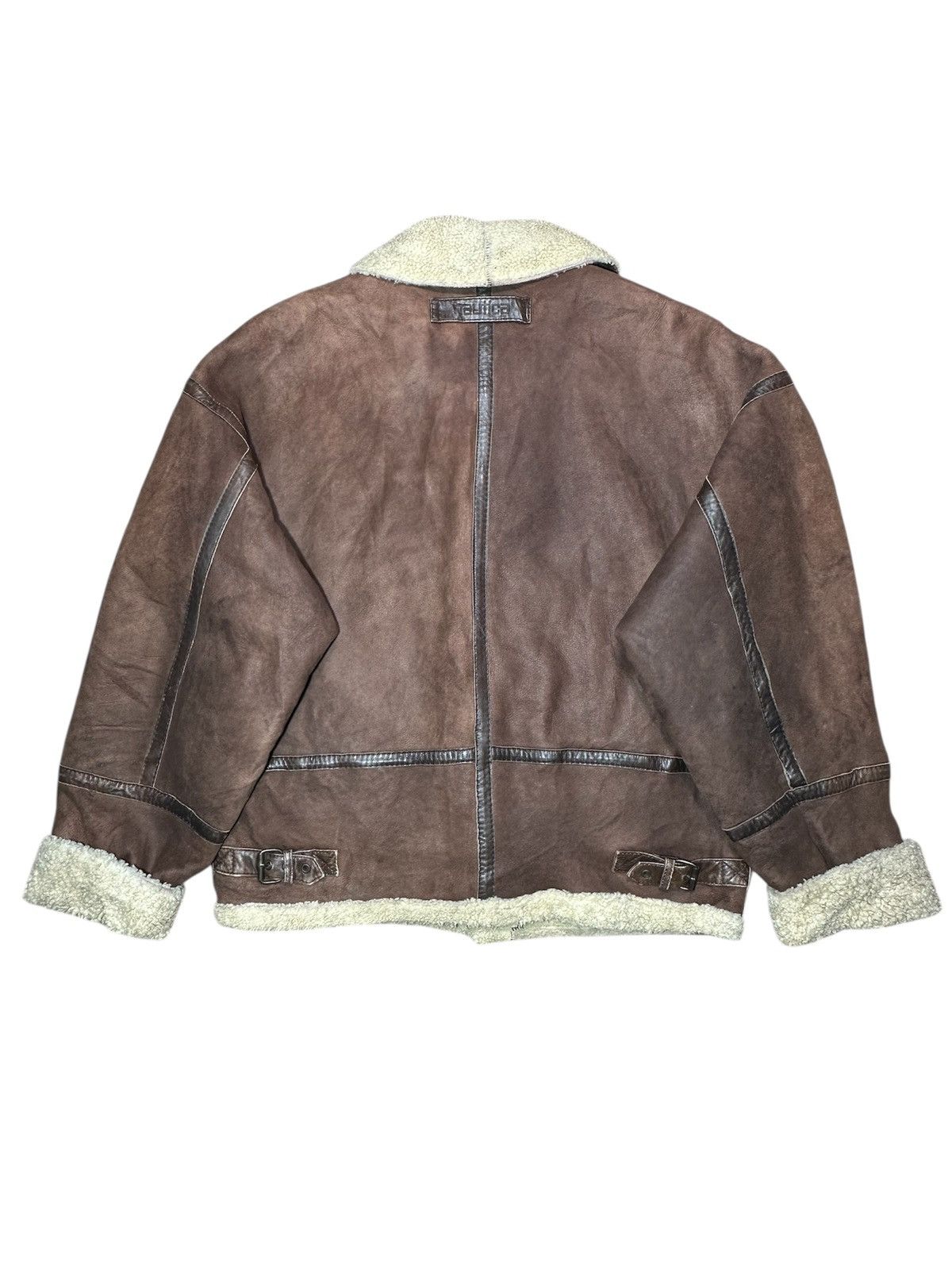 Nautica Vintage Nautica brown sheepskin shearling bomber jacket Size US XL / EU 56 / 4 - 6 Thumbnail