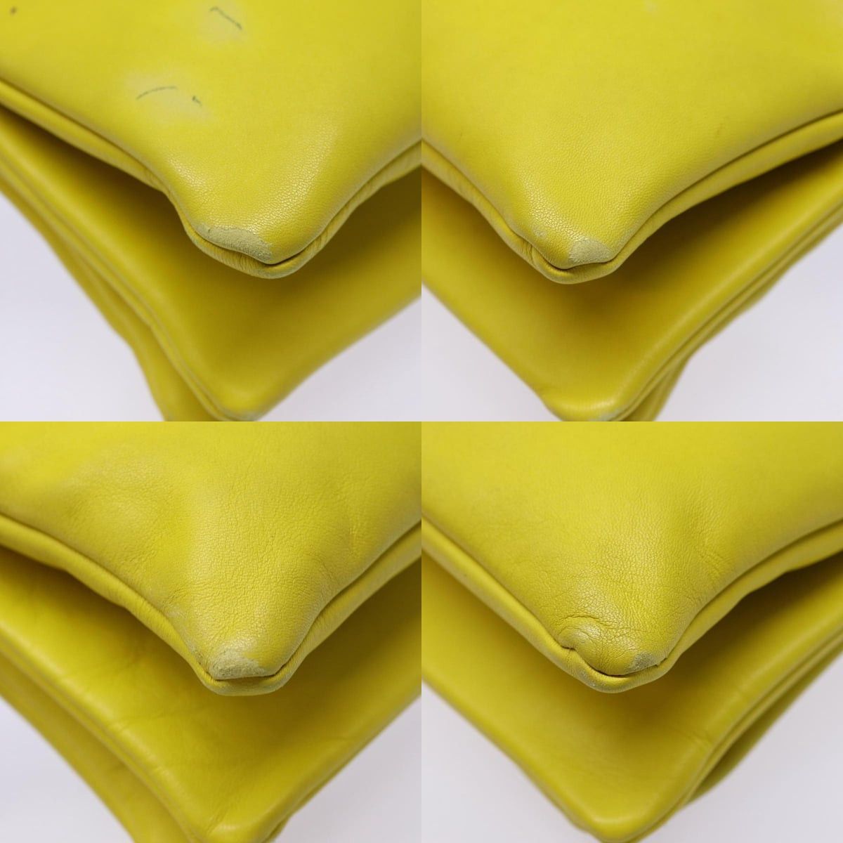 Celine CELINE Trio Large Shoulder Bag Leather Yellow Gold Size ONE SIZE - 10 Thumbnail