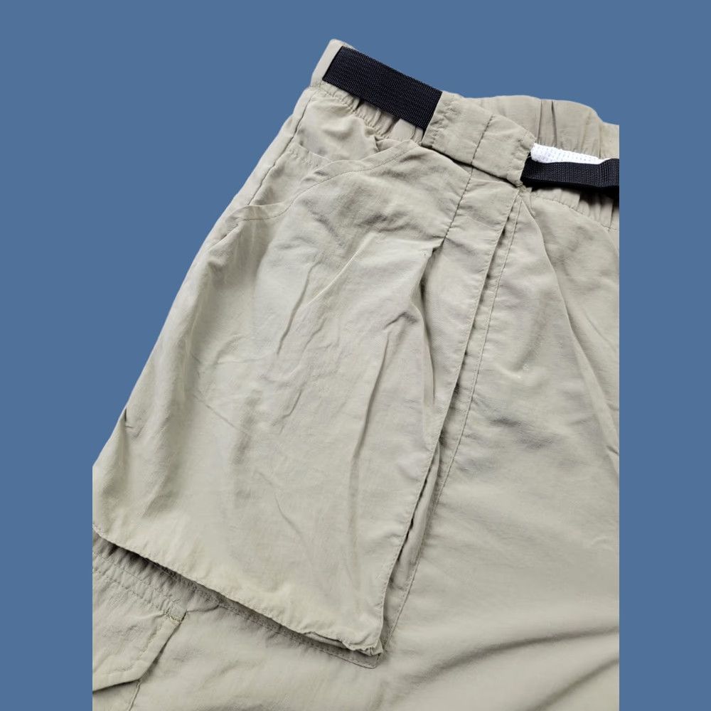 Vintage L.L. Bean Sportif Pants Mens Large Beige Belted Cargo Pockets Cargo Style Inseam 32" Regular Fit Front Zip Outdoor Travel Casual Nature Mens Size US 33 - 1 Thumbnail
