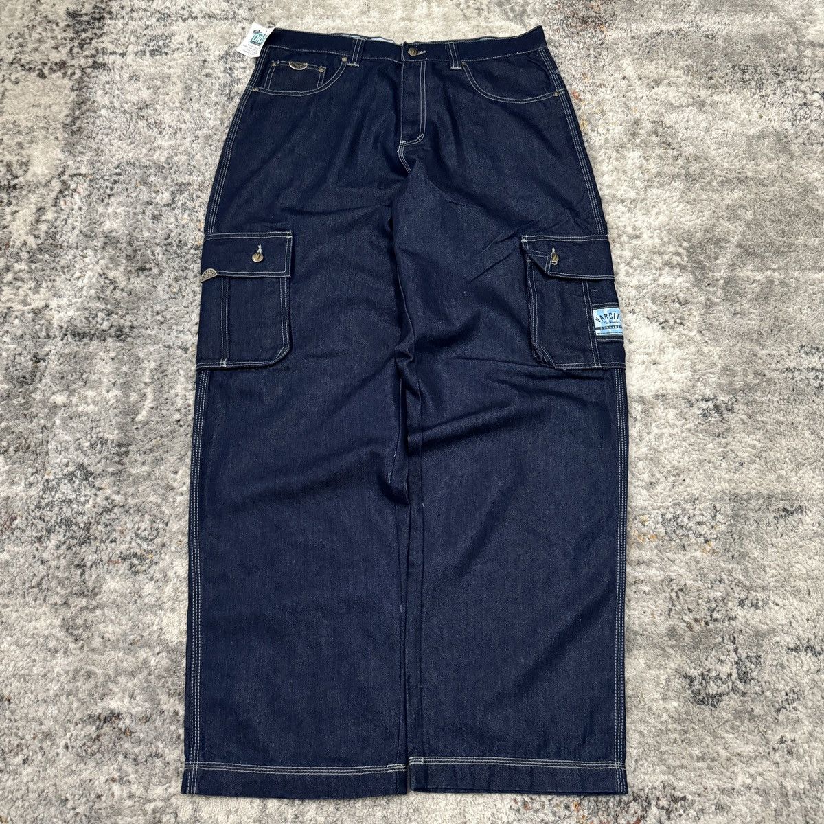 JNCO × Japanese Brand × Vintage Crazy Vintage y2k Varcity baggy wide leg cargo jeans NWT Size US 36 / EU 52 - 2 Thumbnail