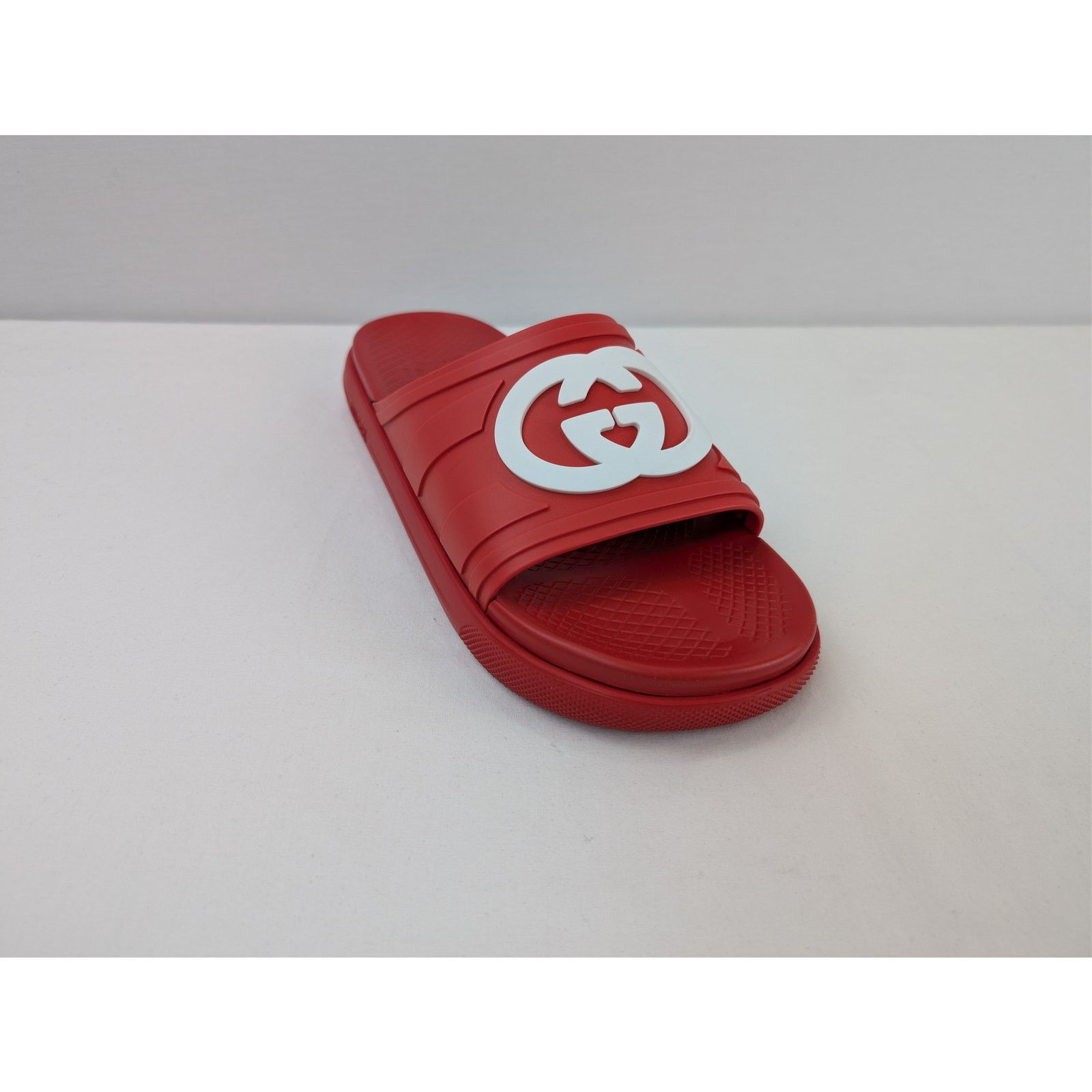 Gucci o1rshd1 Men's New Pursuit Slide Rubber 650 Slipper in Red Size US 12.5 / EU 45-46 - 2 Thumbnail