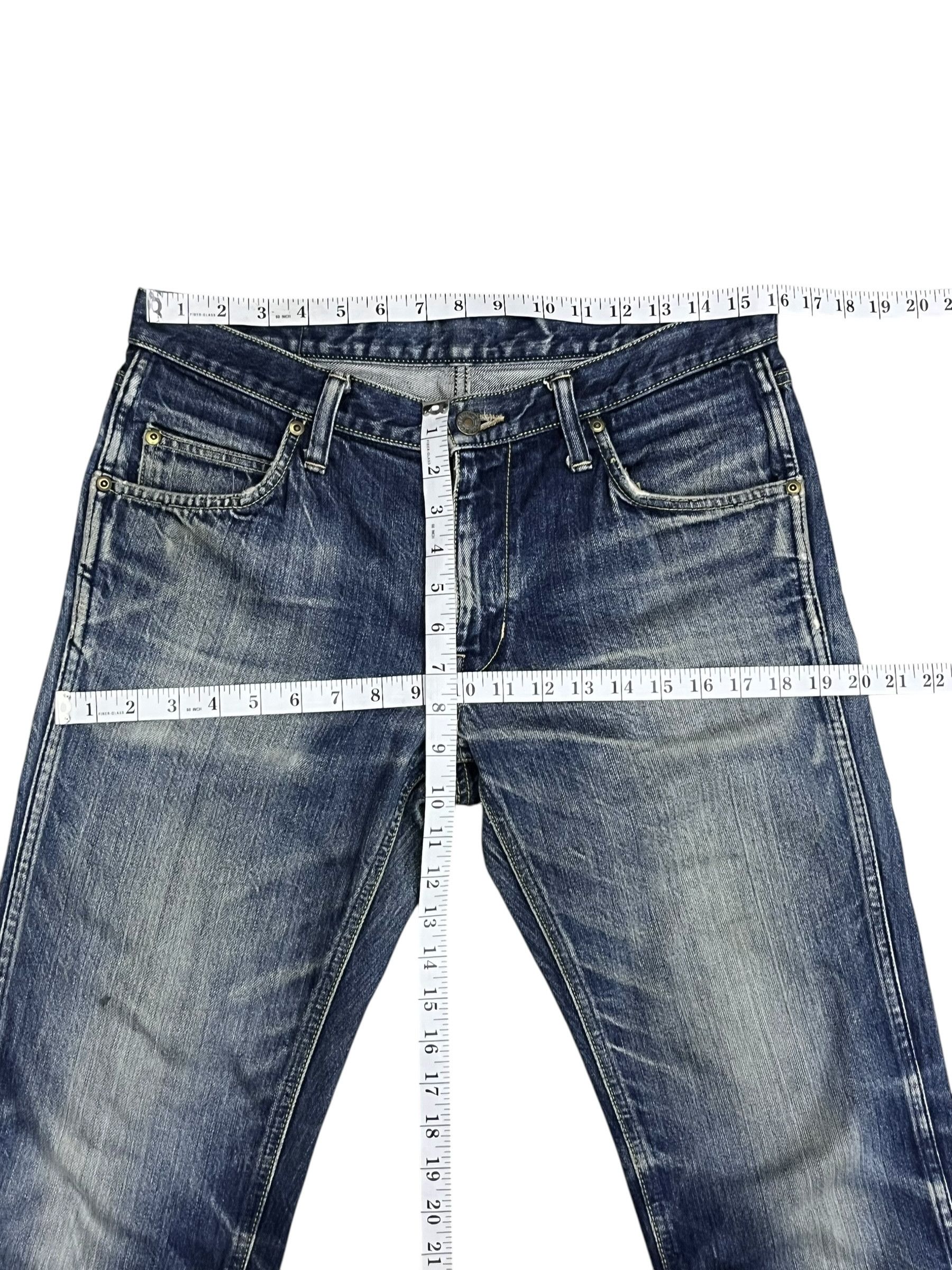 Blue Blue Japan 🔥Blue Blue Japan x HR Market Faded Distressed Denim Size US 31 - 15 Thumbnail