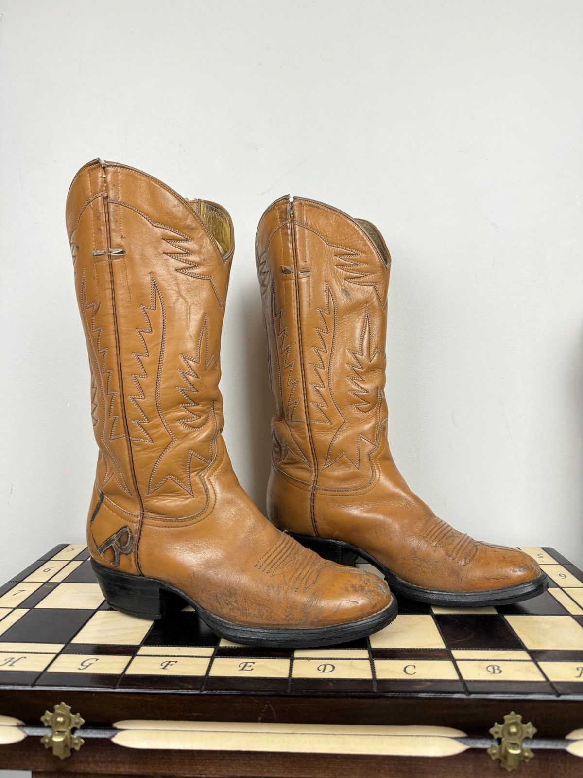 Tony Lama Vintage cowboy boots USA Texas original retro item Size US 9.5 / IT 39.5 - 1 Thumbnail