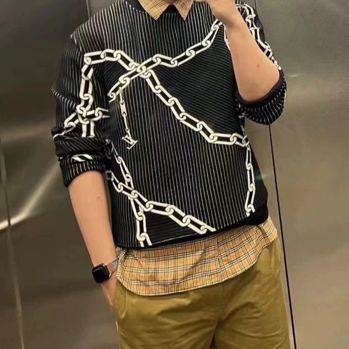 Louis Vuitton Louis Vuitton Black Chain Sweatshirt Size US XL / EU 56 / 4 - 5 Thumbnail