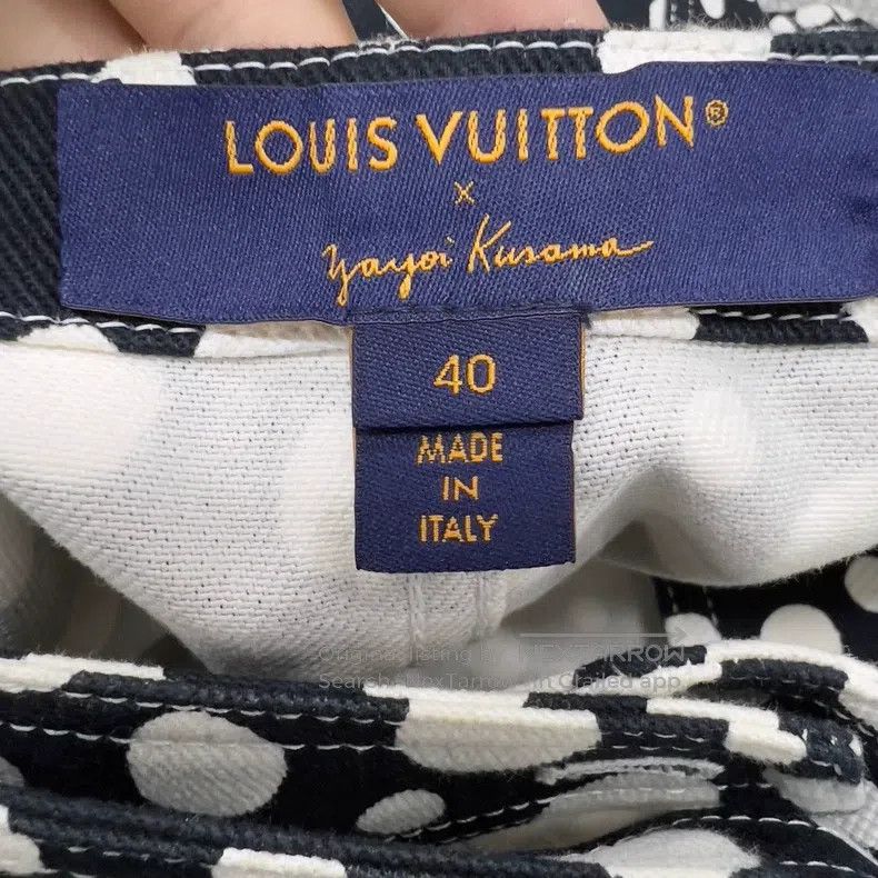 Louis Vuitton Louis Vuitton Yayoi Kusama slouchy black polka-dot cotton Size 39" - 4 Thumbnail