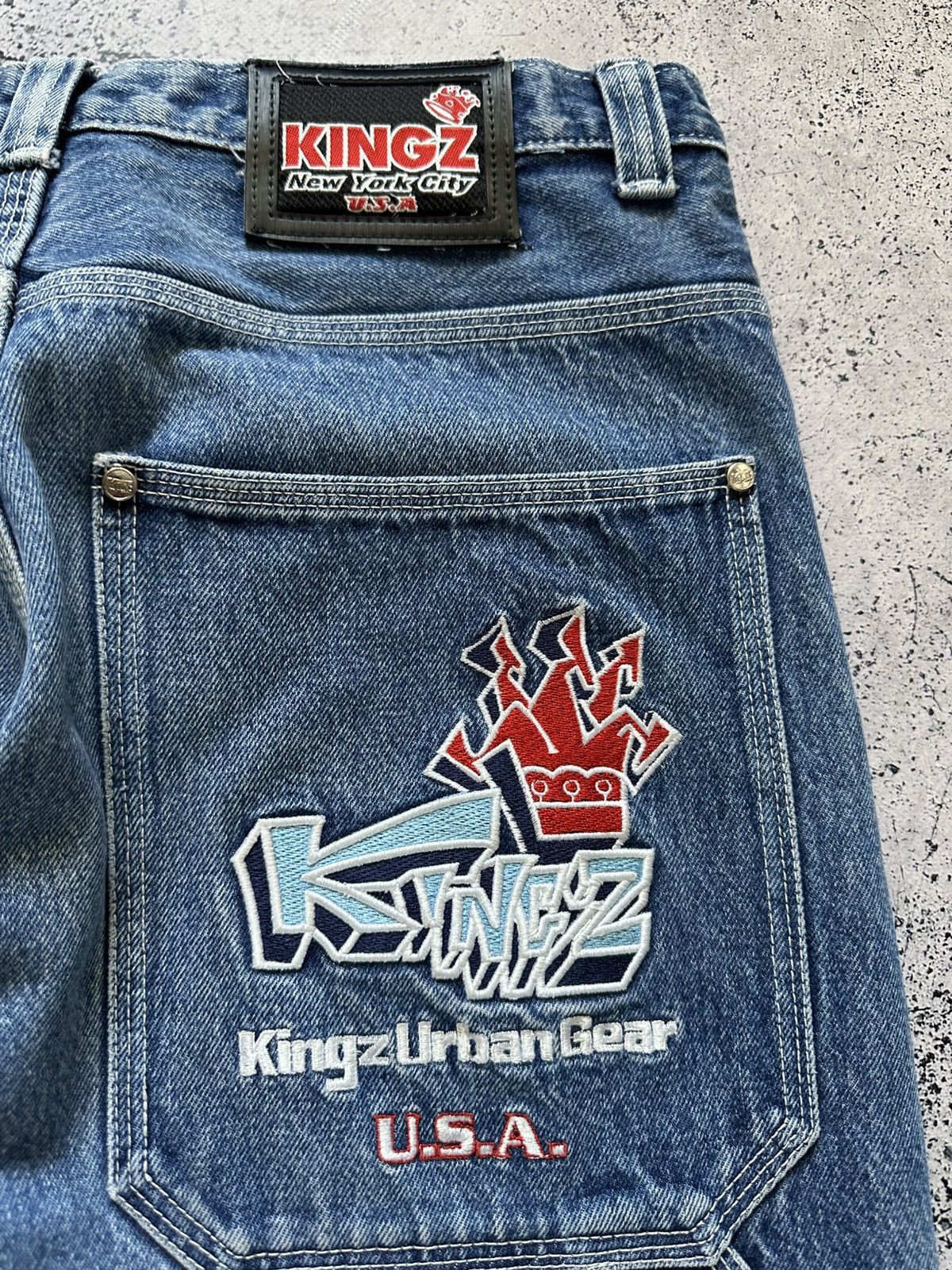JNCO × Vintage Vintage Kingz Urban Gear Jeans Denim Baggy Fit Rap Y2K USA Size US 34 / EU 50 - 3 Thumbnail