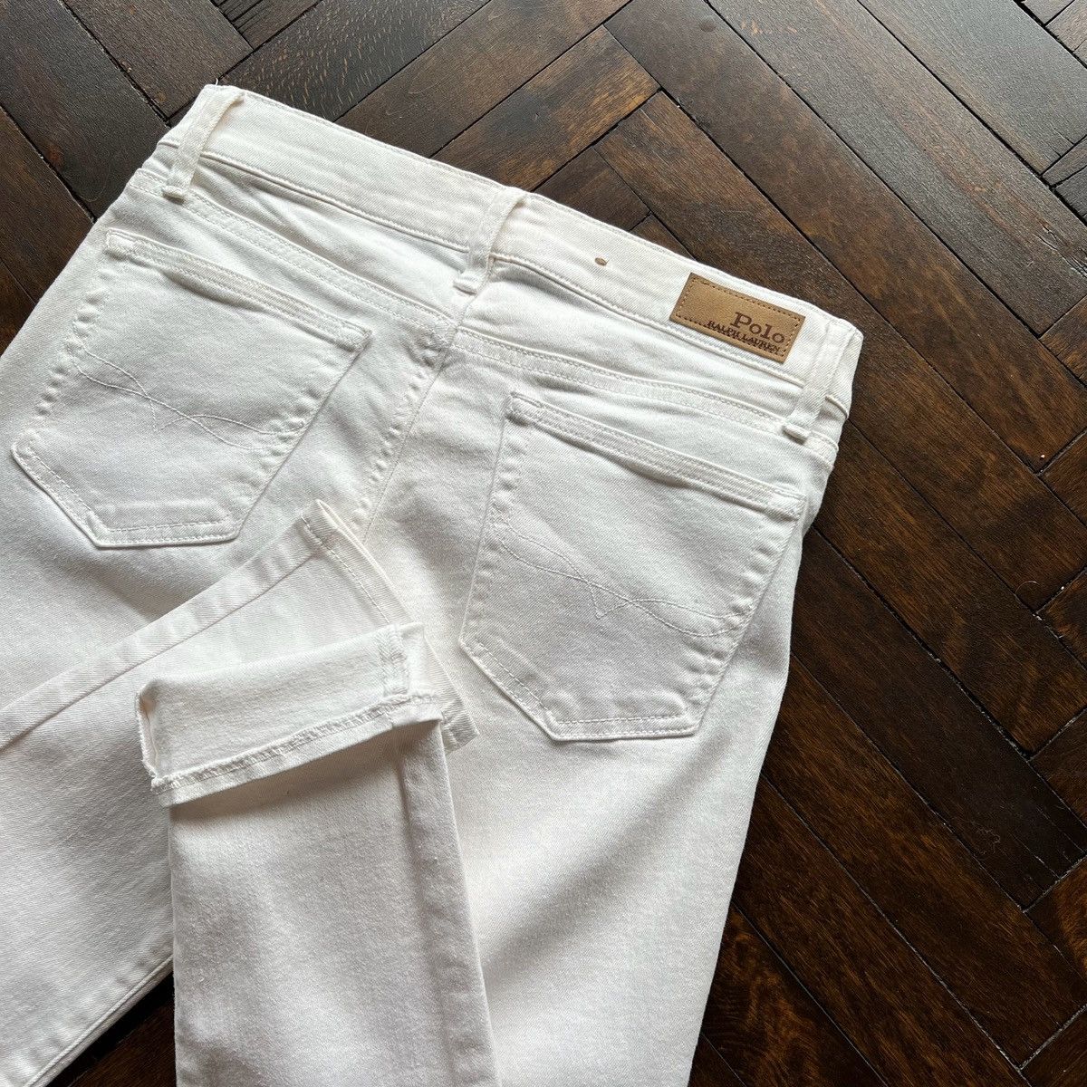 Polo Ralph Lauren × Ralph Lauren Polo Ralph Lauren Womens White Skinny Jeans Zipper Pants Size 27" / US 4 / IT 40 - 6 Thumbnail