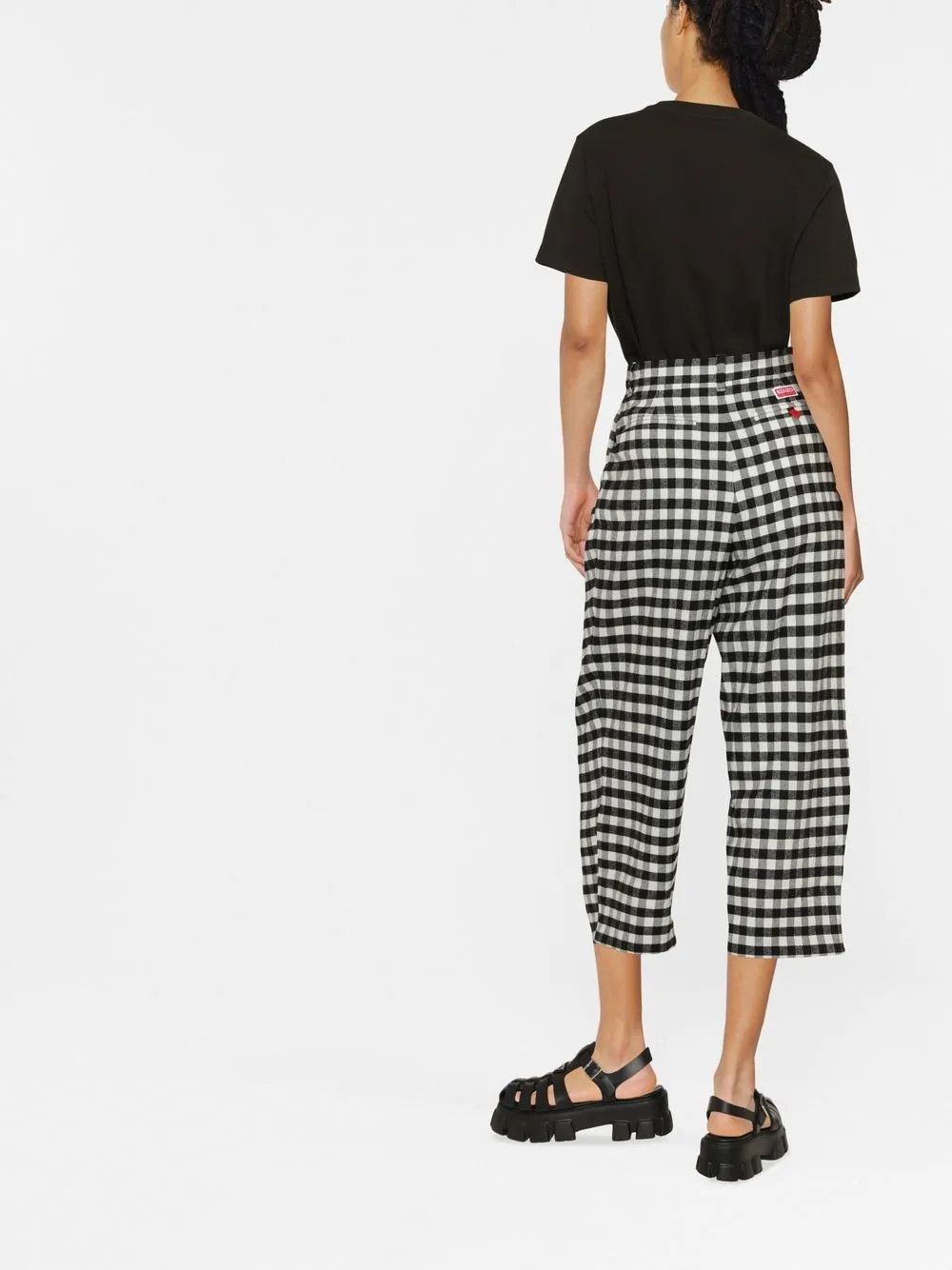 Kenzo o1y1025 Casual Pant in Black/White Size 26" / US 2 / IT 38 - 3 Thumbnail