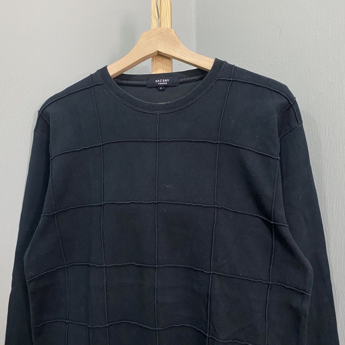 Yohji Yamamoto Vintage Sacsny Y'Saccs by Yohji Yamamoto Grid Long Sleeve Size US M / EU 48-50 / 2 - 3 Thumbnail