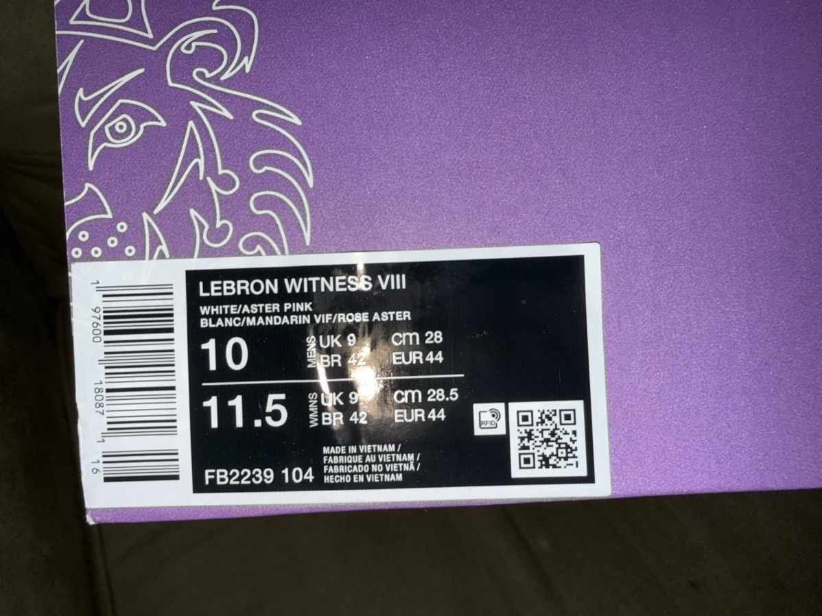 Nike Nike LeBron James Witness VIII (8) “Dunkin’ Donuts” Ltd. NEW Size US 10 / EU 43 - 4 Thumbnail