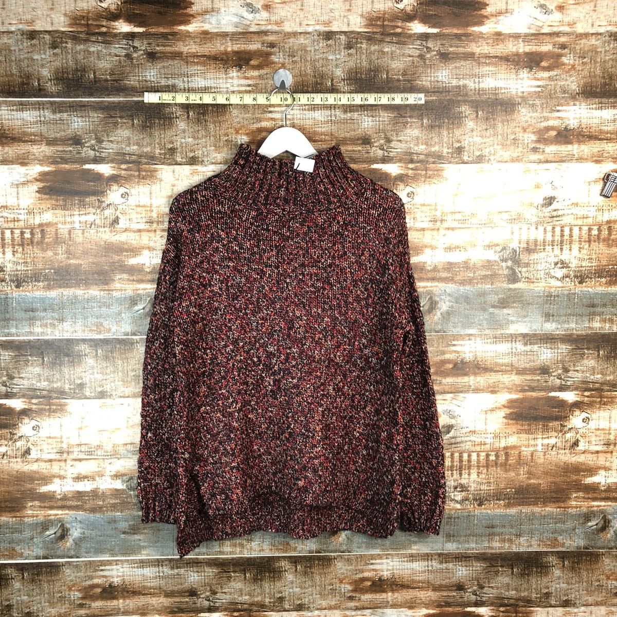 Homespun Knitwear × Japanese Brand Japanese Brand Maroon Knitwear sweatshirt #A1811 Size M / US 6-8 / IT 42-44 - 1 Thumbnail