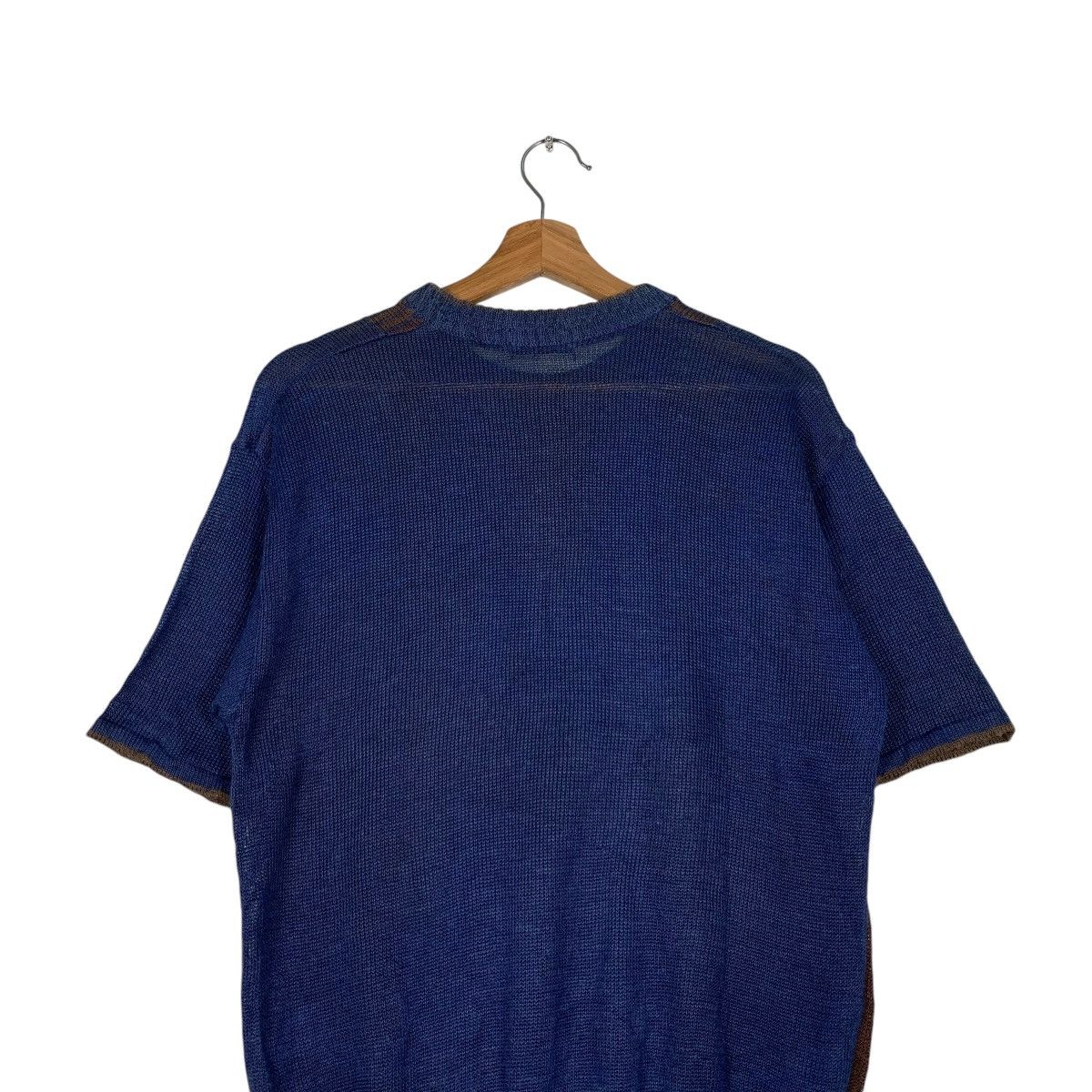 Hardy Amies HARDY AMIES London Big Check Knitted SS Sweater #1189-C54 Size US M / EU 48-50 / 2 - 8 Thumbnail