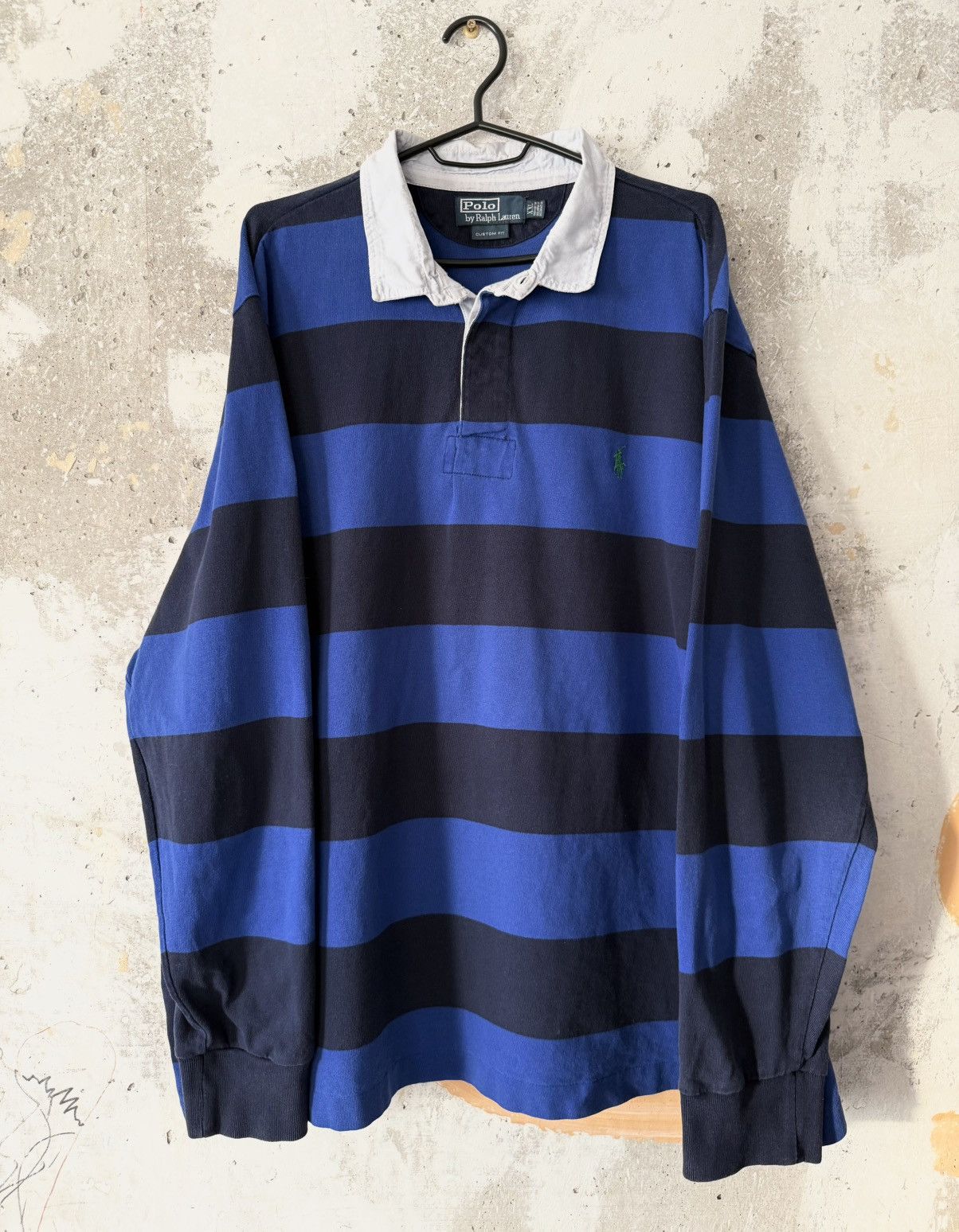 90S Vintage Polo Ralph Lauren Classic Striped Rugby T-Shirt