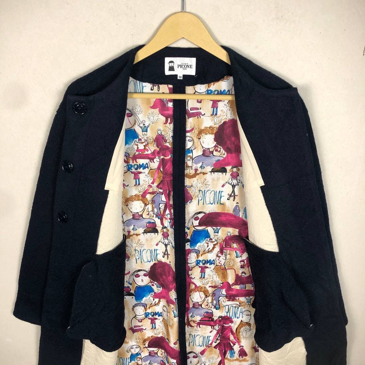 Japanese Brand Avant Garde Picone Art Wool Long Jacket Japanese Fashion Size US M / EU 48-50 / 2 - 5 Thumbnail
