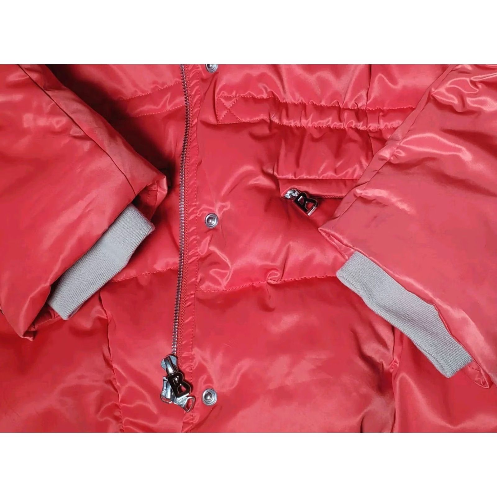 Bogner VINTAGE Bogner Down Puffer Jacket Removable Hood Women’s US 14 (XL) Red-Orange Size XL / US 12-14 / IT 48-50 - 5 Thumbnail