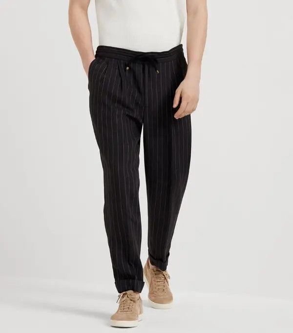 Brunello Cucinelli o1la1rc1a0425 Pants in Black Size US 32 / EU 48 - 2 Thumbnail