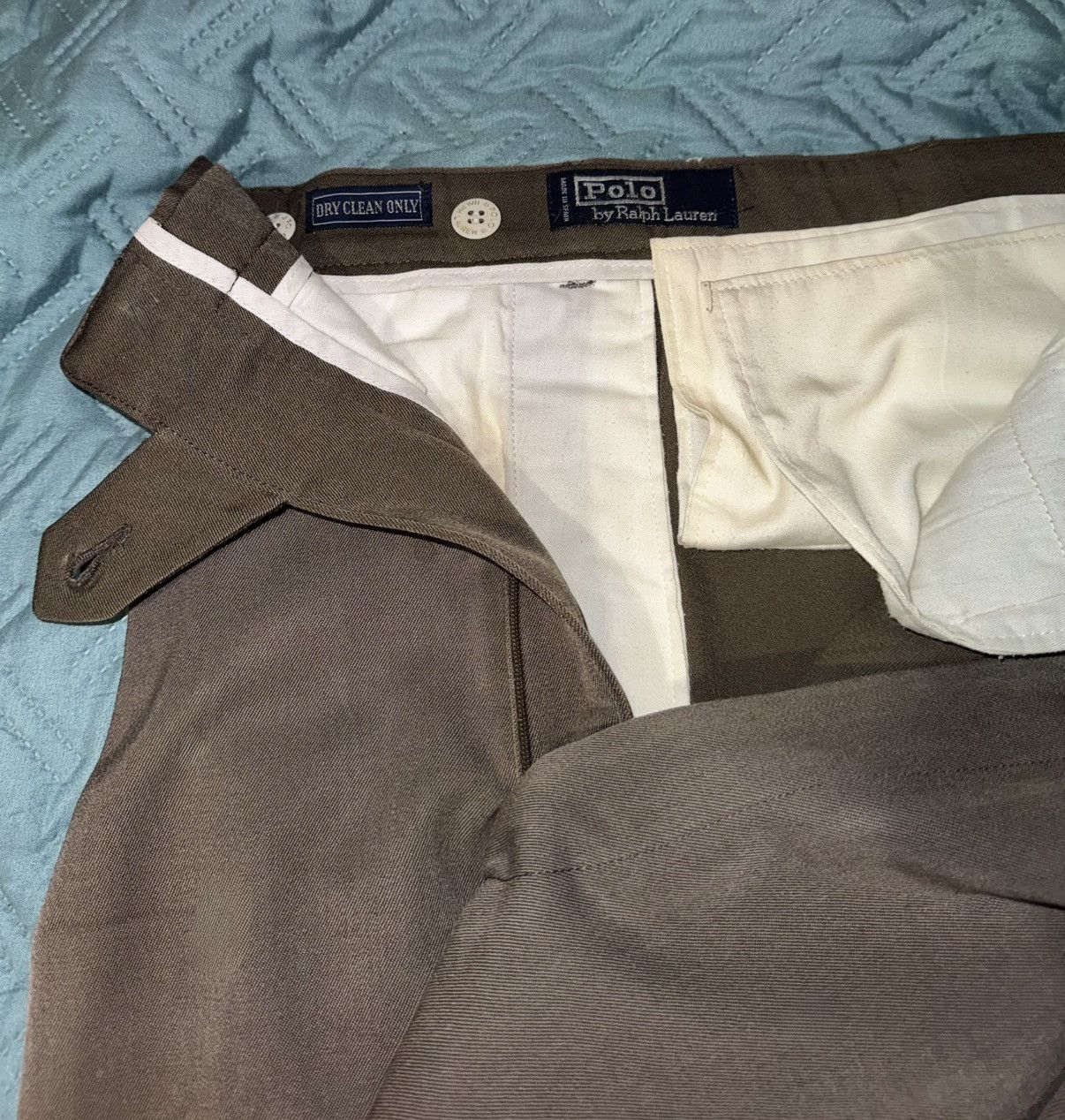 Polo Ralph Lauren Polo by Ralph Lauren Dress Pants - Brown - Pleated Front M Size US 35 - 1 Thumbnail