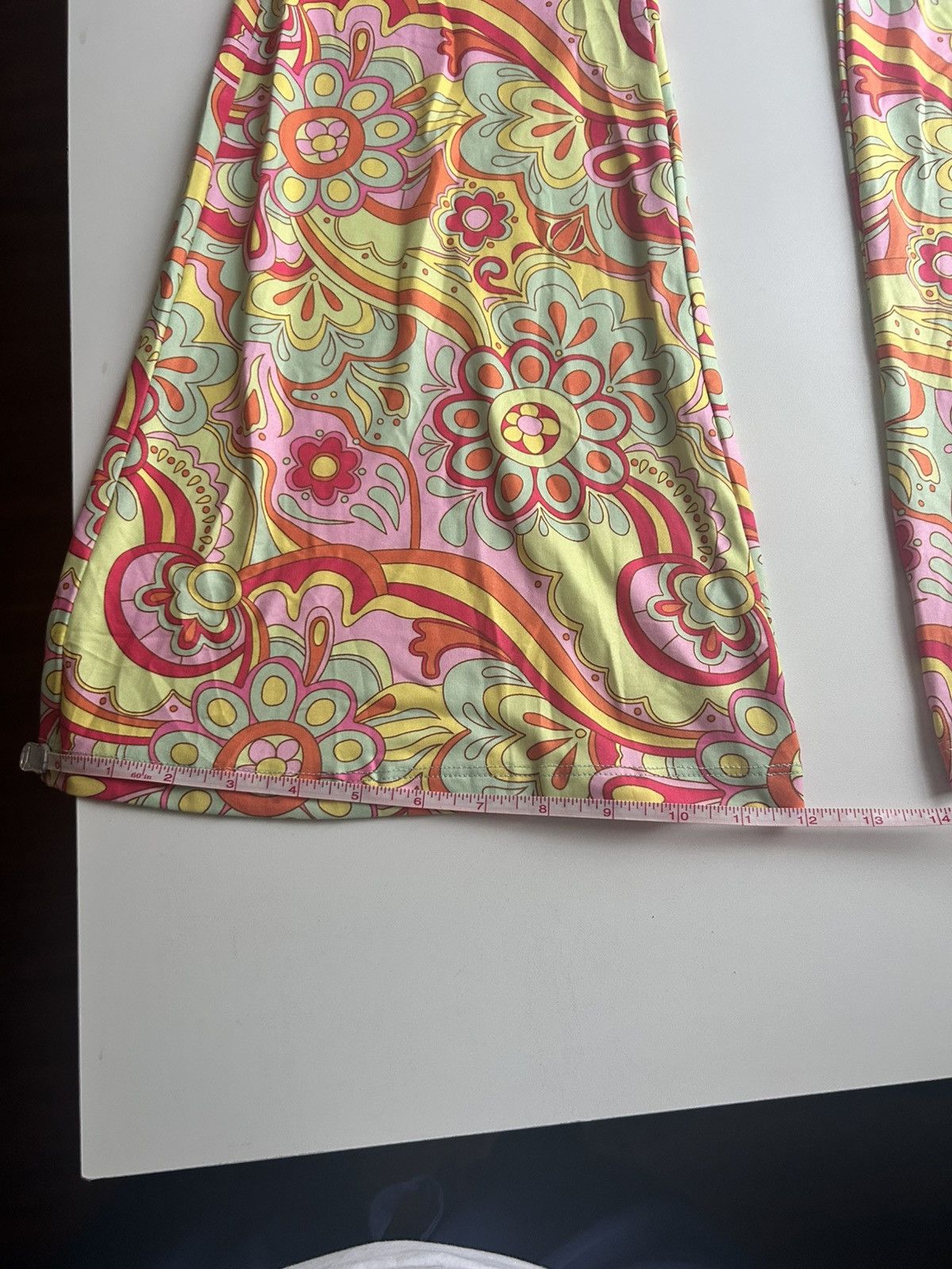 Shein Floral Print Flare Leg Pants Size 27" / US 4 / IT 40 - 7 Thumbnail