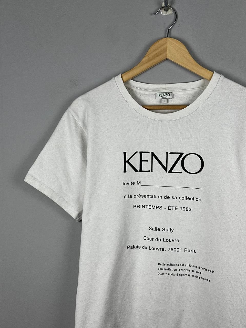 Kenzo Rare Kenzo Luxury Big Logo White Oversized T Shirt Size L / US 10 / IT 46 - 3 Thumbnail