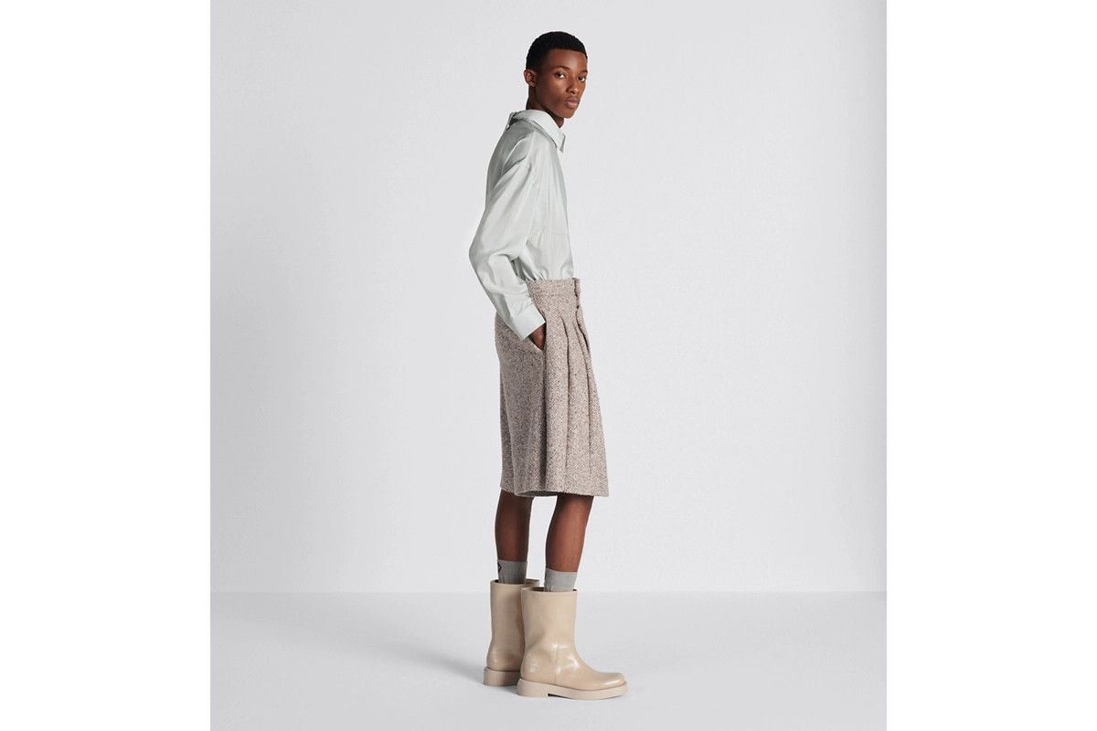 Dior o1bcso1str1124 Pleated Kilt-Shorts in Beige Size US 34 / EU 50 - 5 Thumbnail