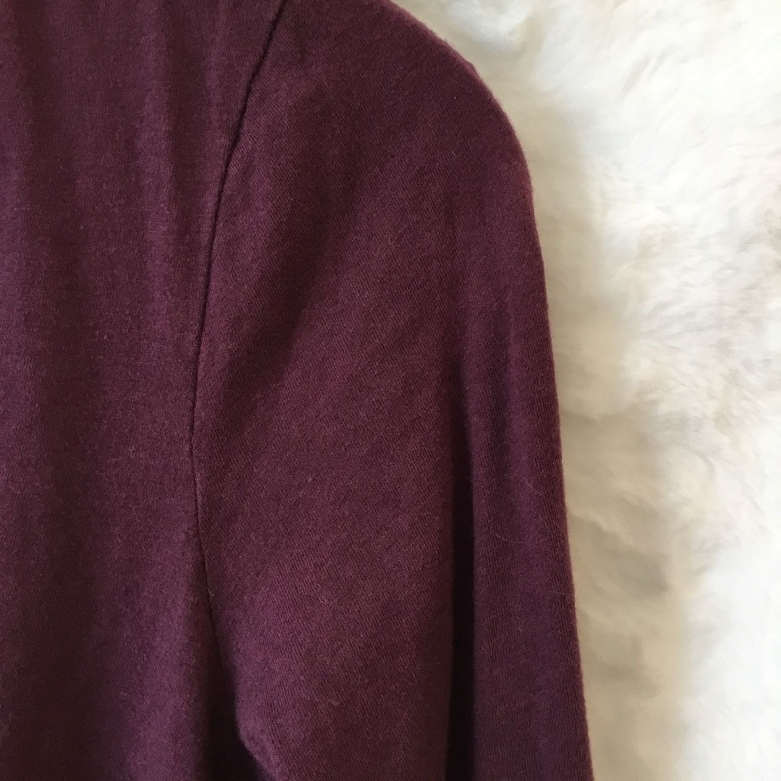 Loft Loft Burgundy V-Neck Long Sleeve Top Size S / US 4 / IT 40 - 5 Thumbnail