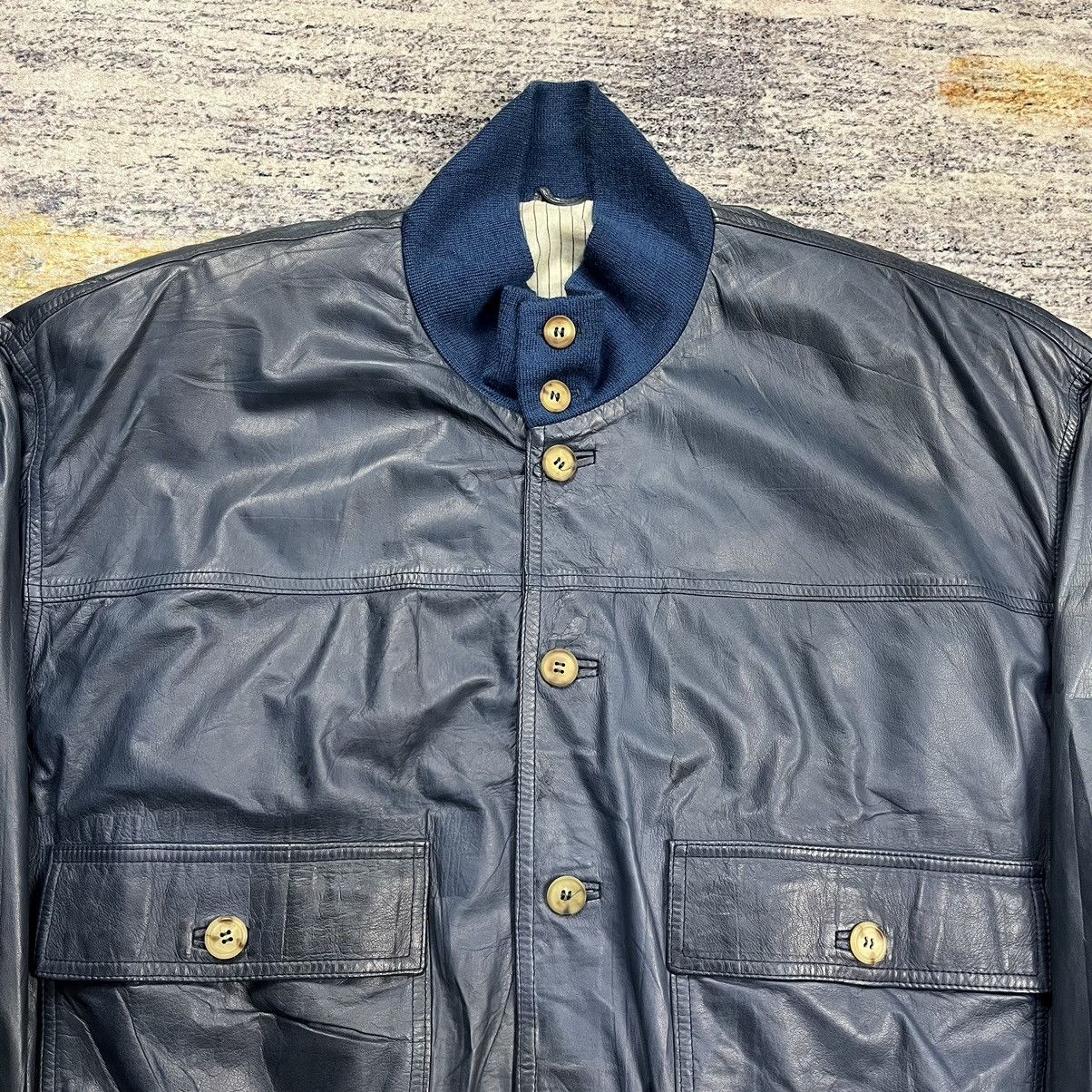 Ruffo Research Vintage 90s Ruffo A1 leather jacket Size US L / EU 52-54 / 3 - 5 Thumbnail