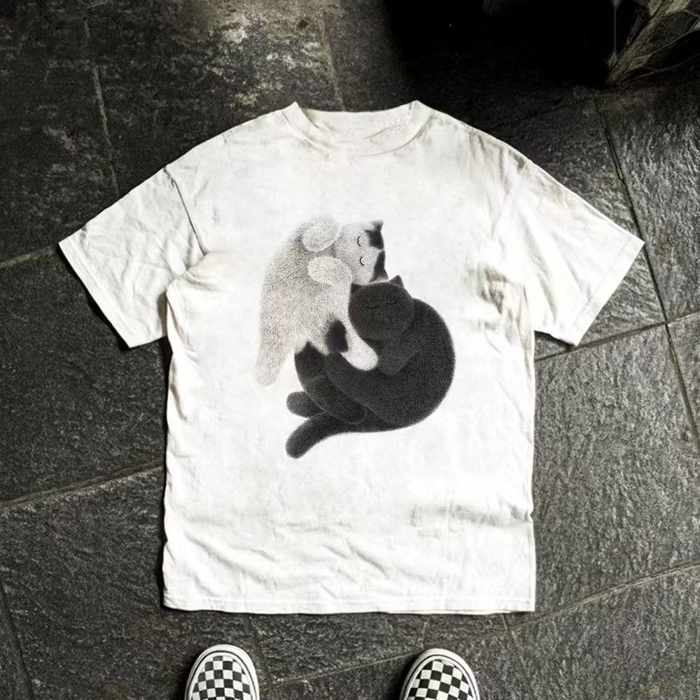 Japanese Brand × Vintage Cat print casual vintage cotton t-shirt Size US M / EU 48-50 / 2 - 1 Thumbnail