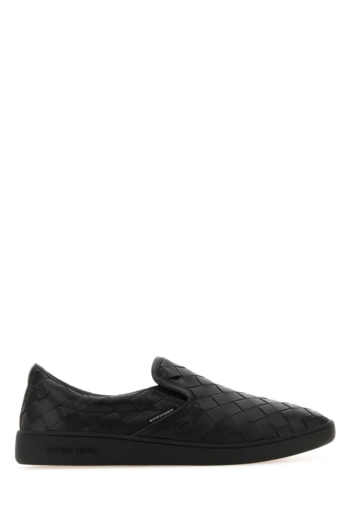 image of Bottega Veneta Black Leather Sawyer Slip Ons Shoes, Men's (Size 6)