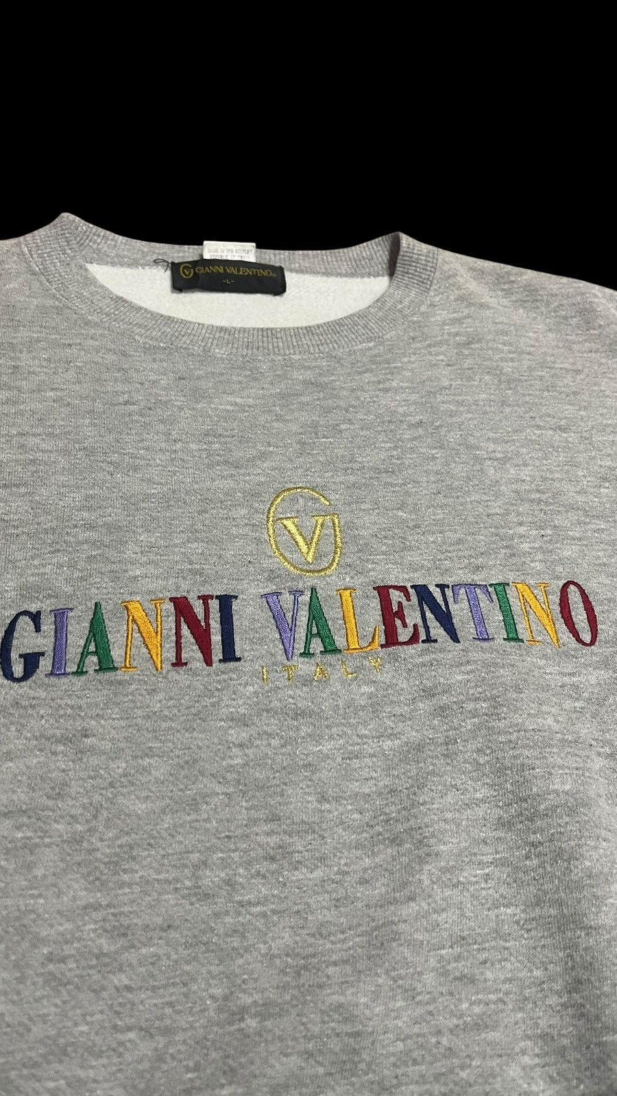 Vintage Vintage Gianni Valentino Embroider Multicolour Sweater Size US L / EU 52-54 / 3 - 3 Thumbnail