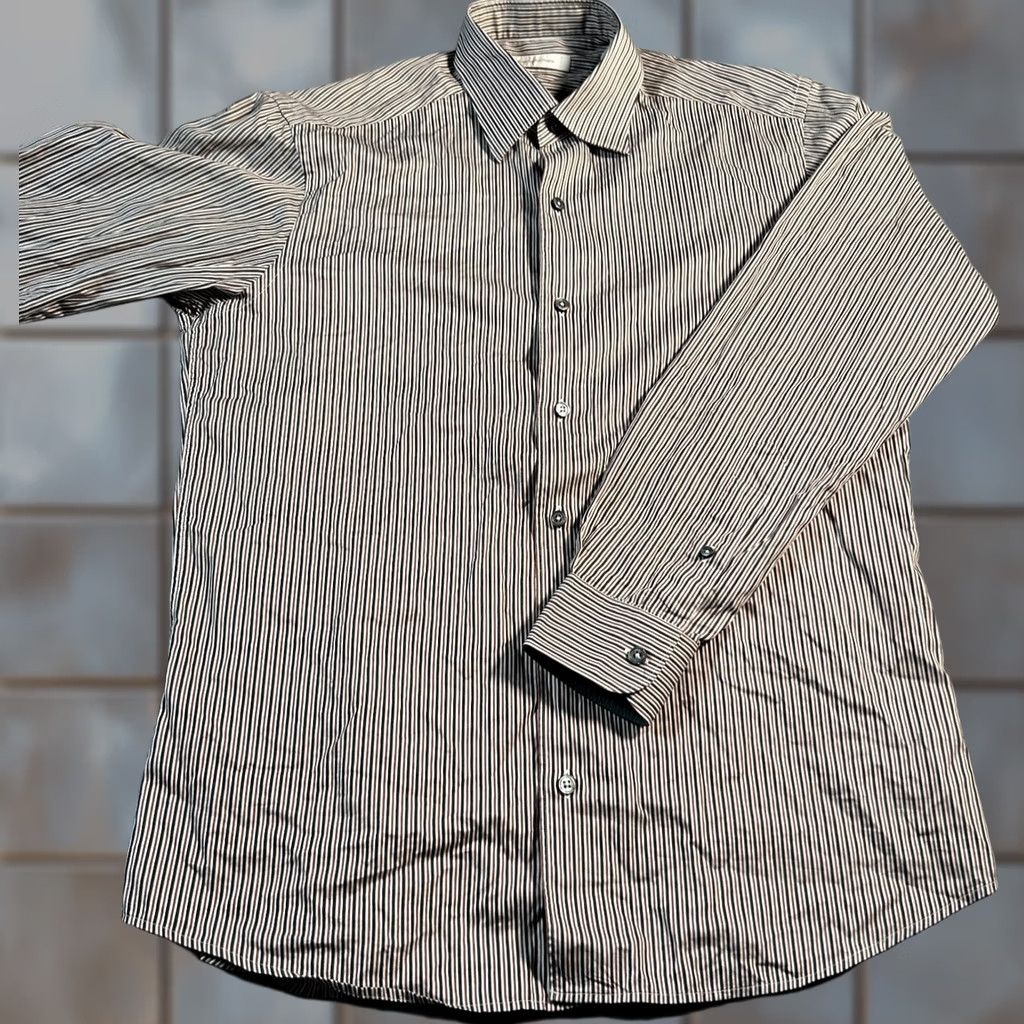 Ermenegildo Zegna Ermenegildo Zegna Shirt Men M Multicolor Striped Long Sleeve Button-Up Casual Italian Designer Modern Hardwood? Size US M / EU 48-50 / 2 - 1 Thumbnail