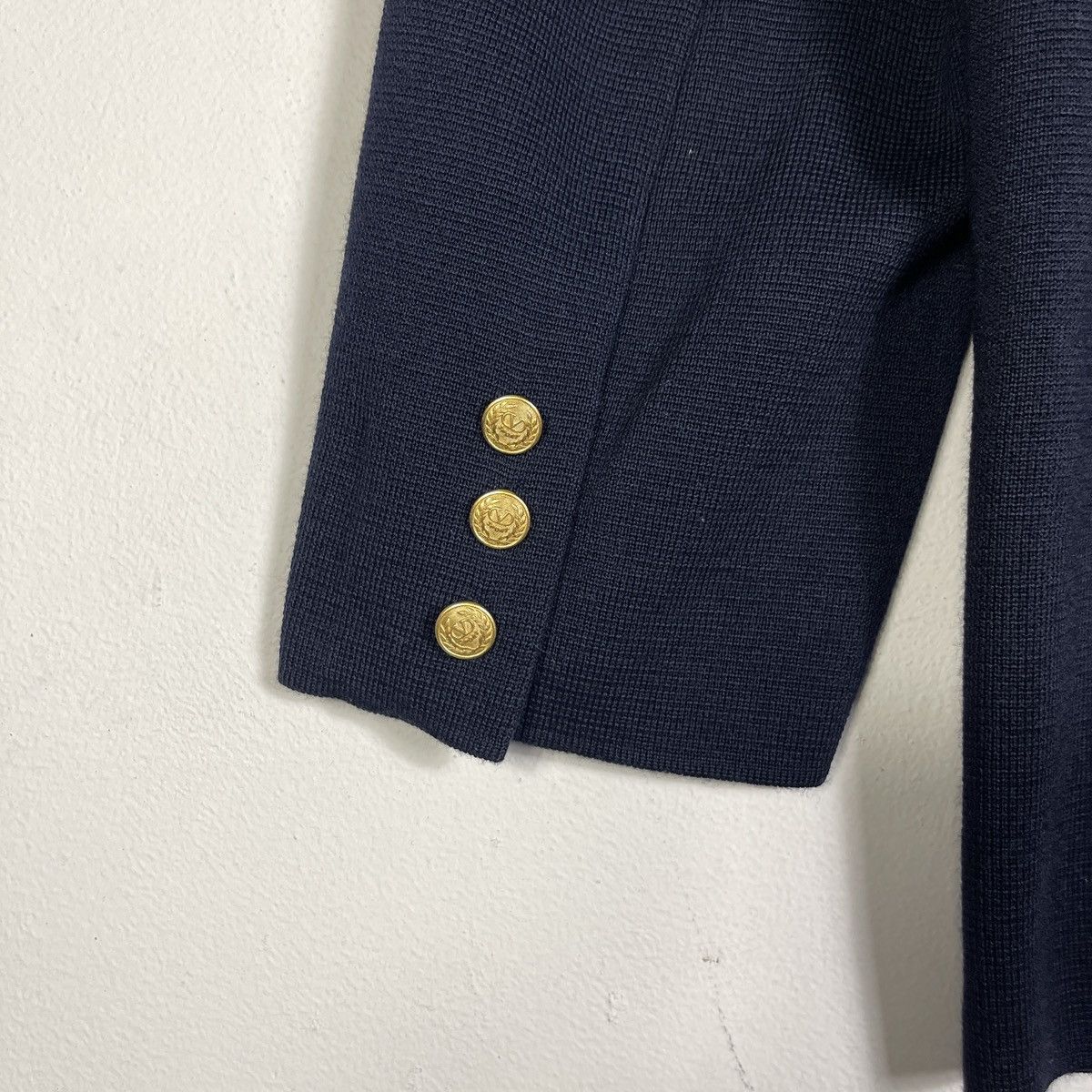 Valentino Valentino Garavani Sport Crest Emblem 100% Wool Knit Jacket Size US M / EU 48-50 / 2 - 8 Thumbnail