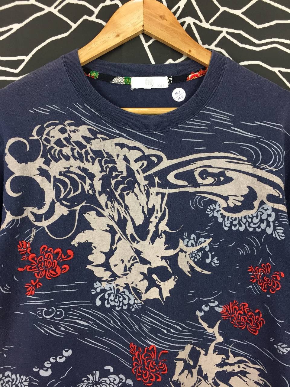 Japanese Brand Vtg Japanese Traditional Sukajan Dragon All Over Print Tee Size US M / EU 48-50 / 2 - 3 Thumbnail