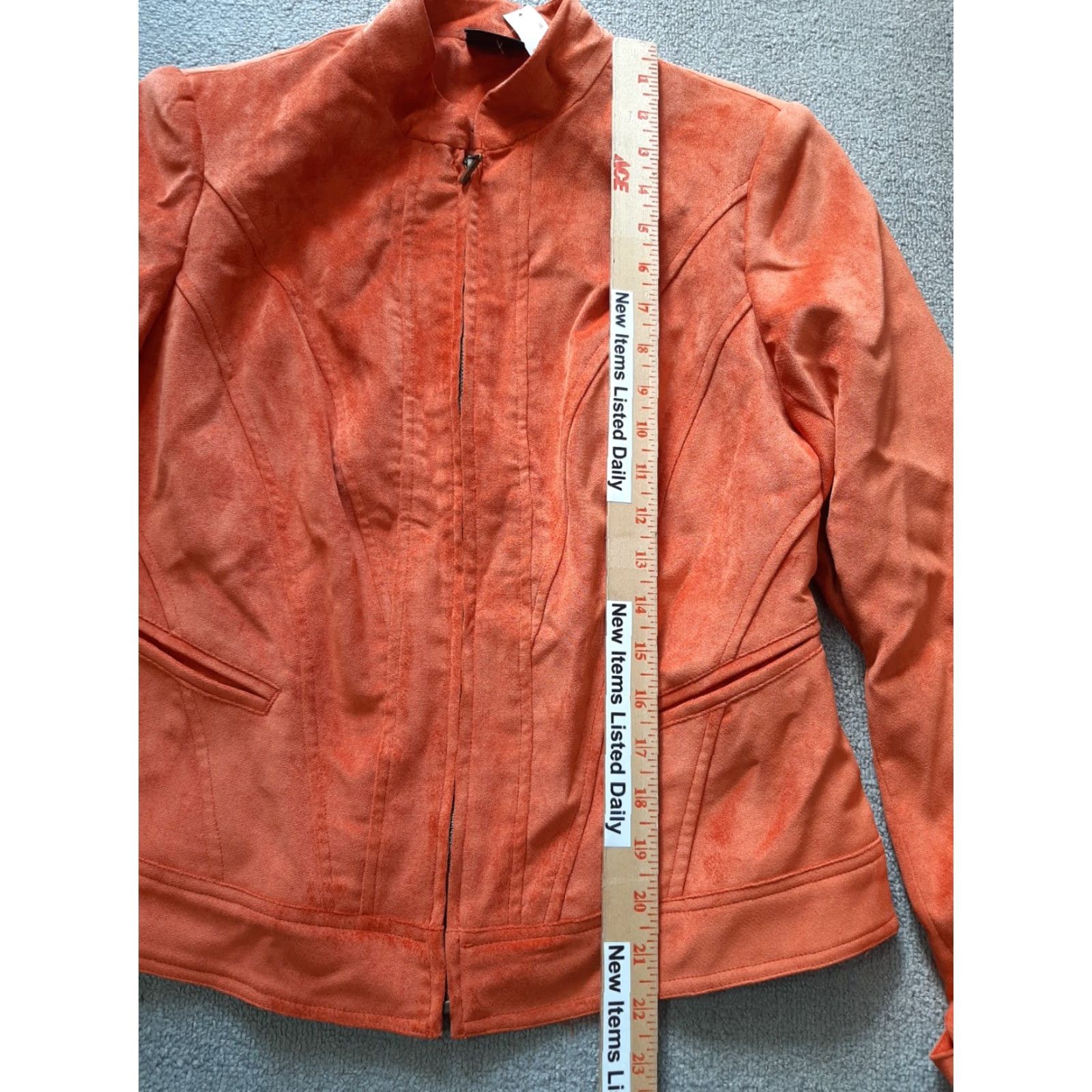 Vintage Tria Jacket Womens Size 8 Full Zip Copper Brown Long Sleeve Polyester Blend NEW Size M / US 6-8 / IT 42-44 - 2 Thumbnail