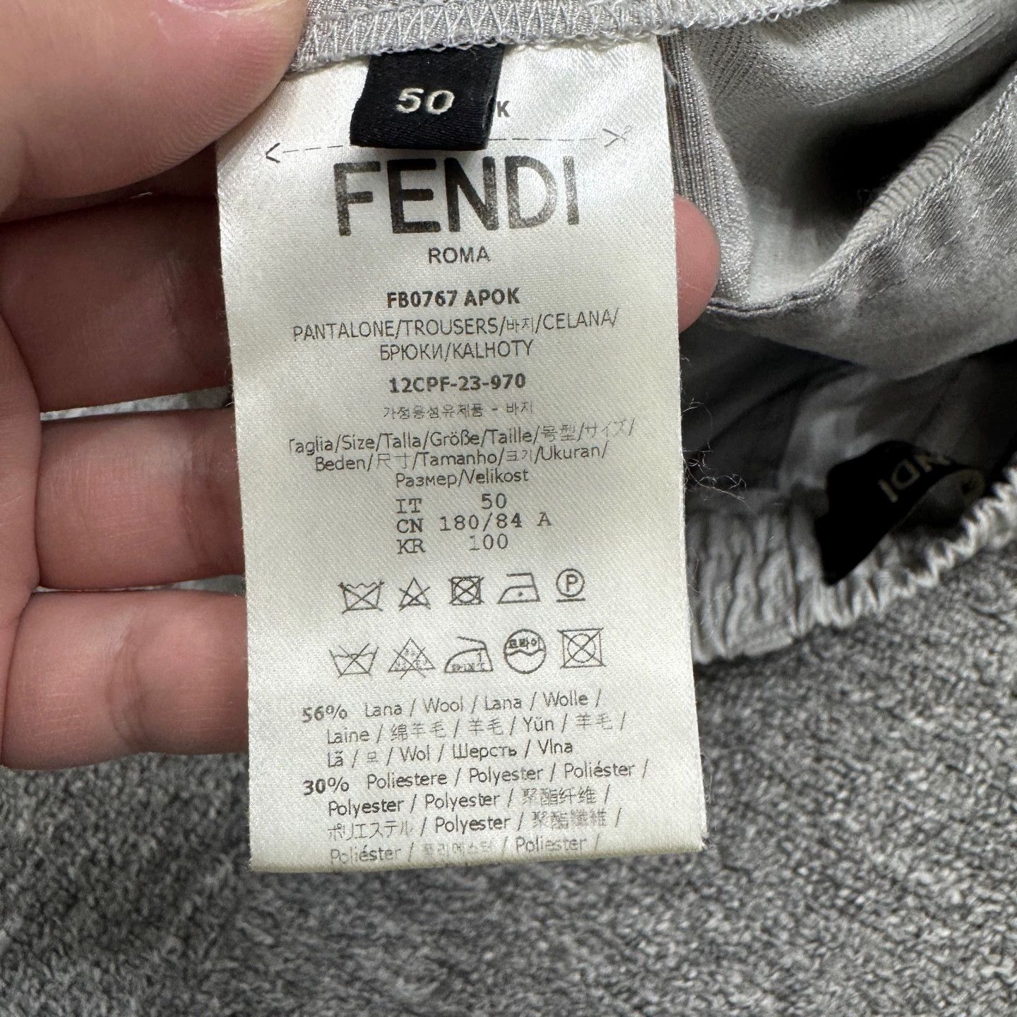 Fendi Fendi Double F All Over Print Wool Pants 50 95 New Dirty Size US 34 / EU 50 - 4 Thumbnail