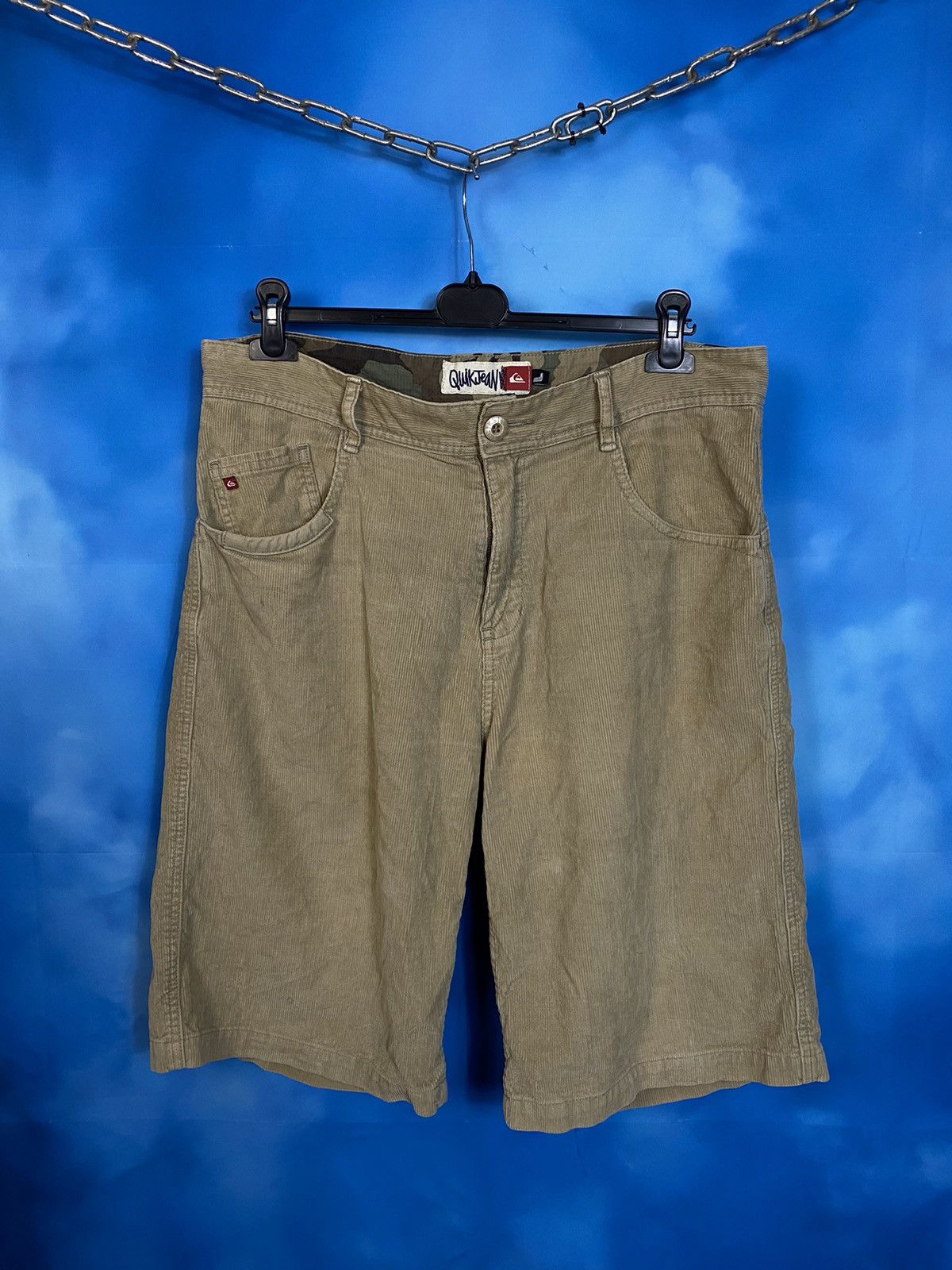 Quiksilver × Vintage Quicksilver rap bunny vintage shorts big logo velour Size US 33 - 1 Thumbnail